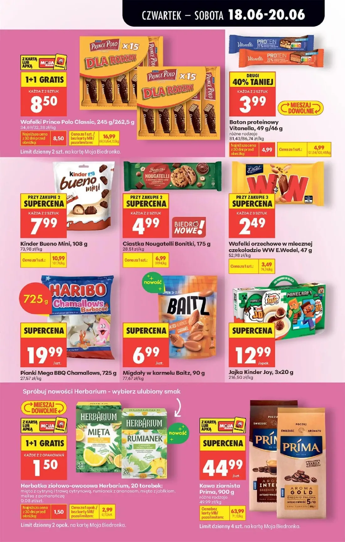 Biedronka gazetka, strona 63 z 87 — Wafelki Prince Polo Classic, Kinder Bueno Mini, Ciastka Nougatelli Bonitki