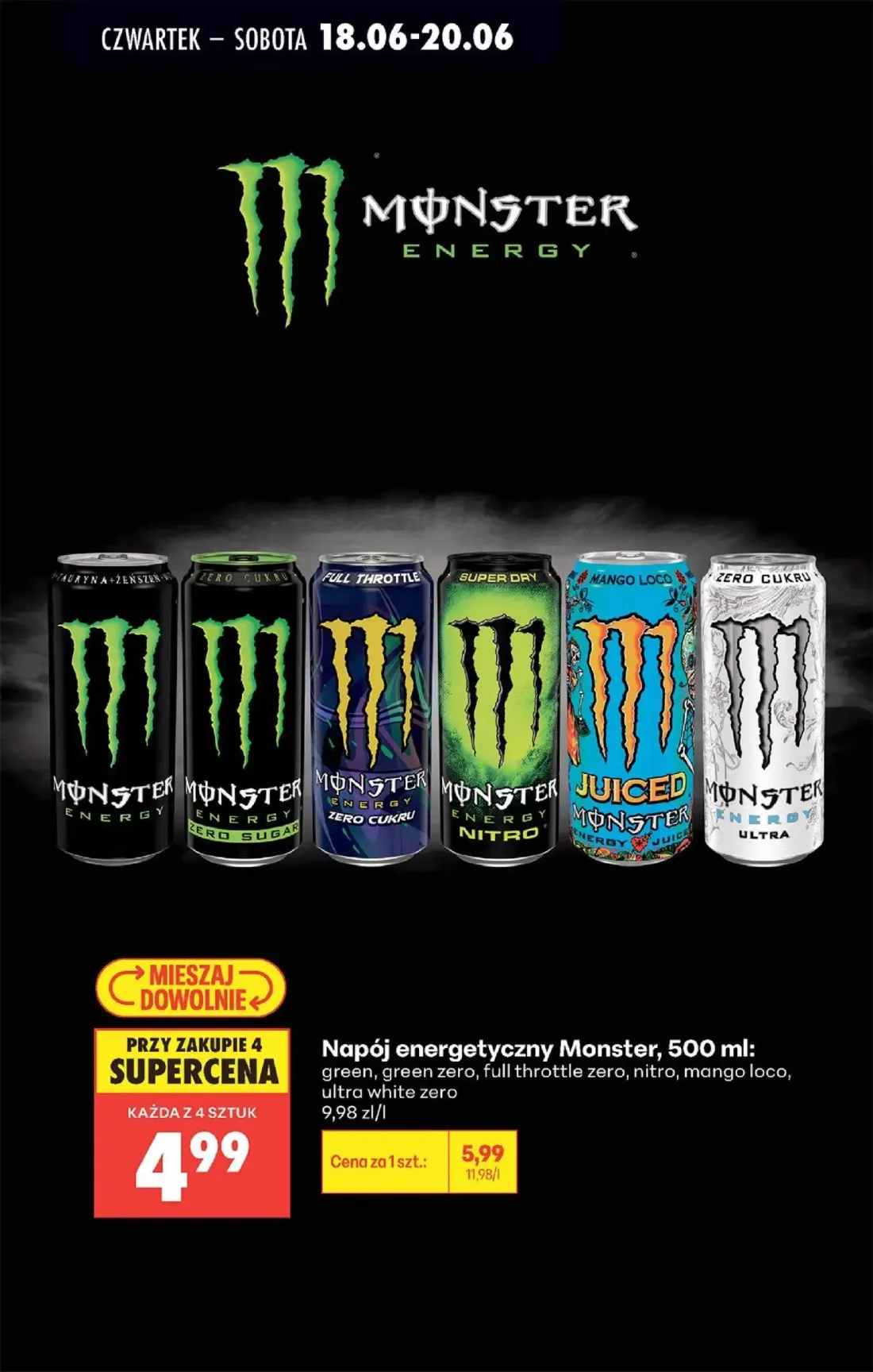 Biedronka gazetka, strona 68 z 87 — Napój energetyczny Monster