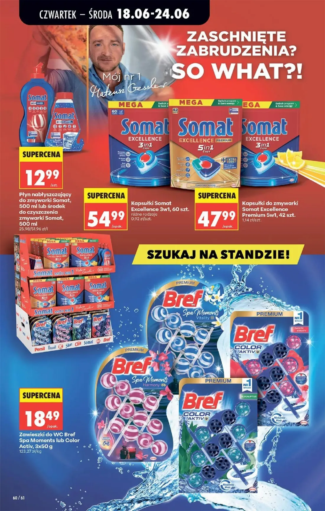 Biedronka gazetka, strona 78 z 87 — Płyn nabłyszczający do zmywarki Somat, Środek do czyszczenia zmywarki Somat, Kapsułki So…