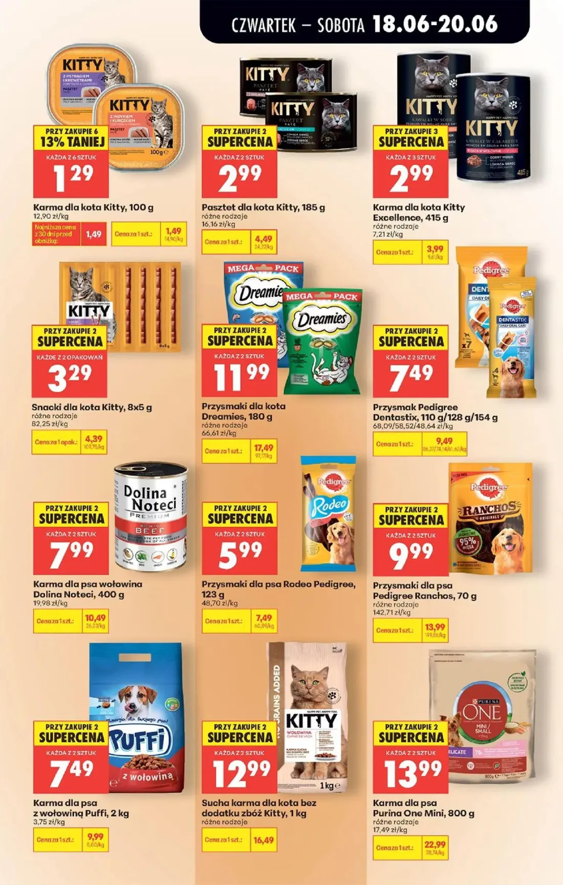 Biedronka gazetka, strona 81 z 87 — Karma dla psa Purina One Mini, Przysmaki dla kota Dreamies, Przysmaki dla psa Pedigree R…