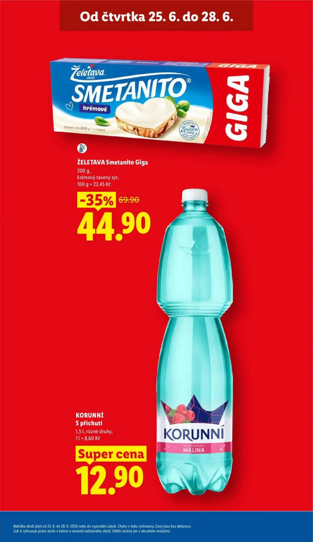 Lidl leták, strana 6 z 61 — ŽELETAVA Smetanito Giga, KORUNNÍ S příchutí