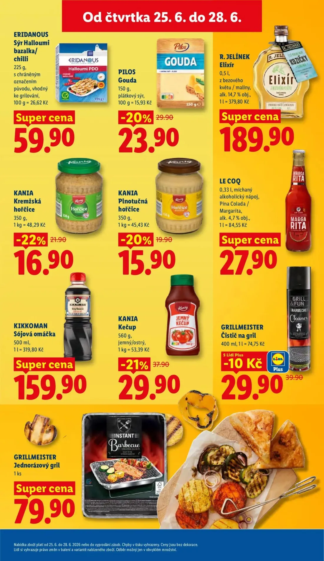 Lidl leták, strana 19 z 61 — GRILLMEISTER Čistič na gril, PILOS Gouda, ERIDANOUS Sýr Halloumi bazalka/ chilli