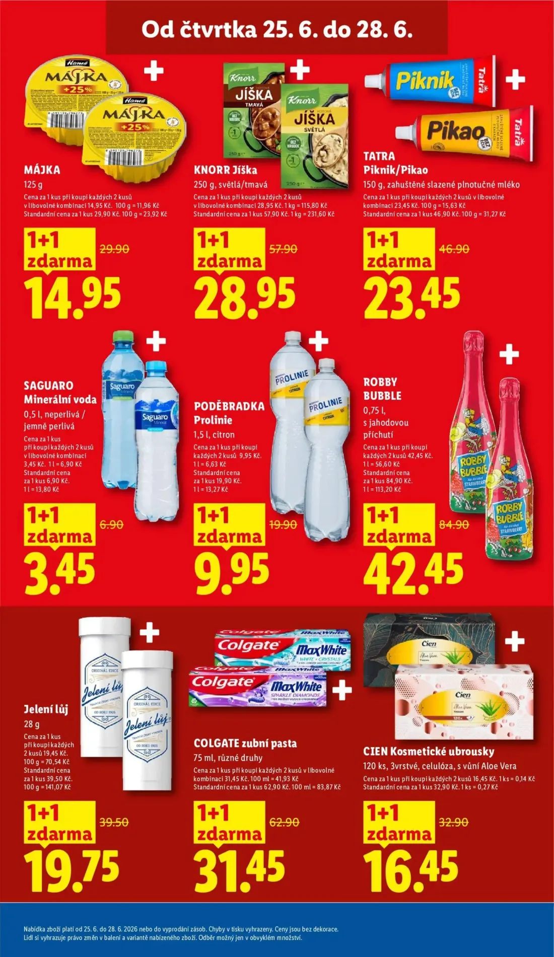 Lidl leták, strana 21 z 61 — COLGATE zubní pasta, TATRA Piknik/Pikao, Jelení lůj