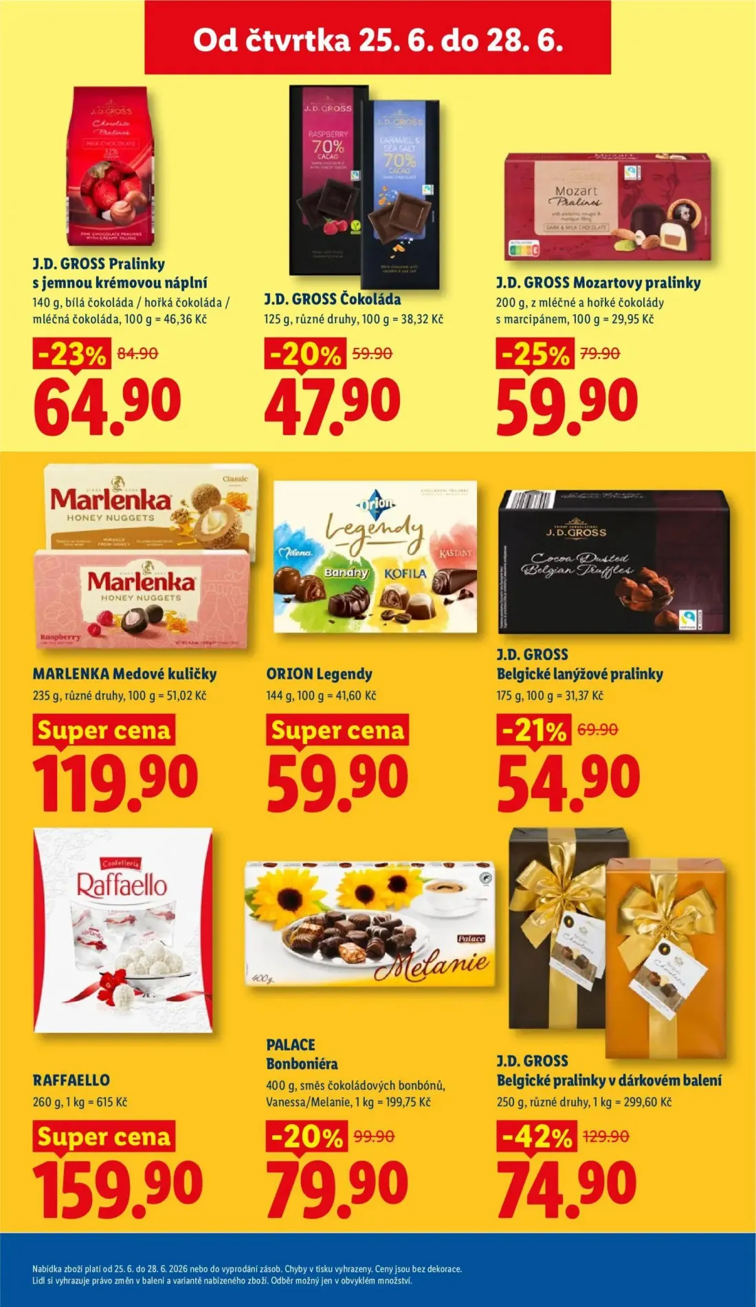 Lidl leták, strana 23 z 61 — J.D. GROSS Belgické pralinky v dárkovém balení, J.D. GROSS Pralinky s jemnou krémovou náplní, J…