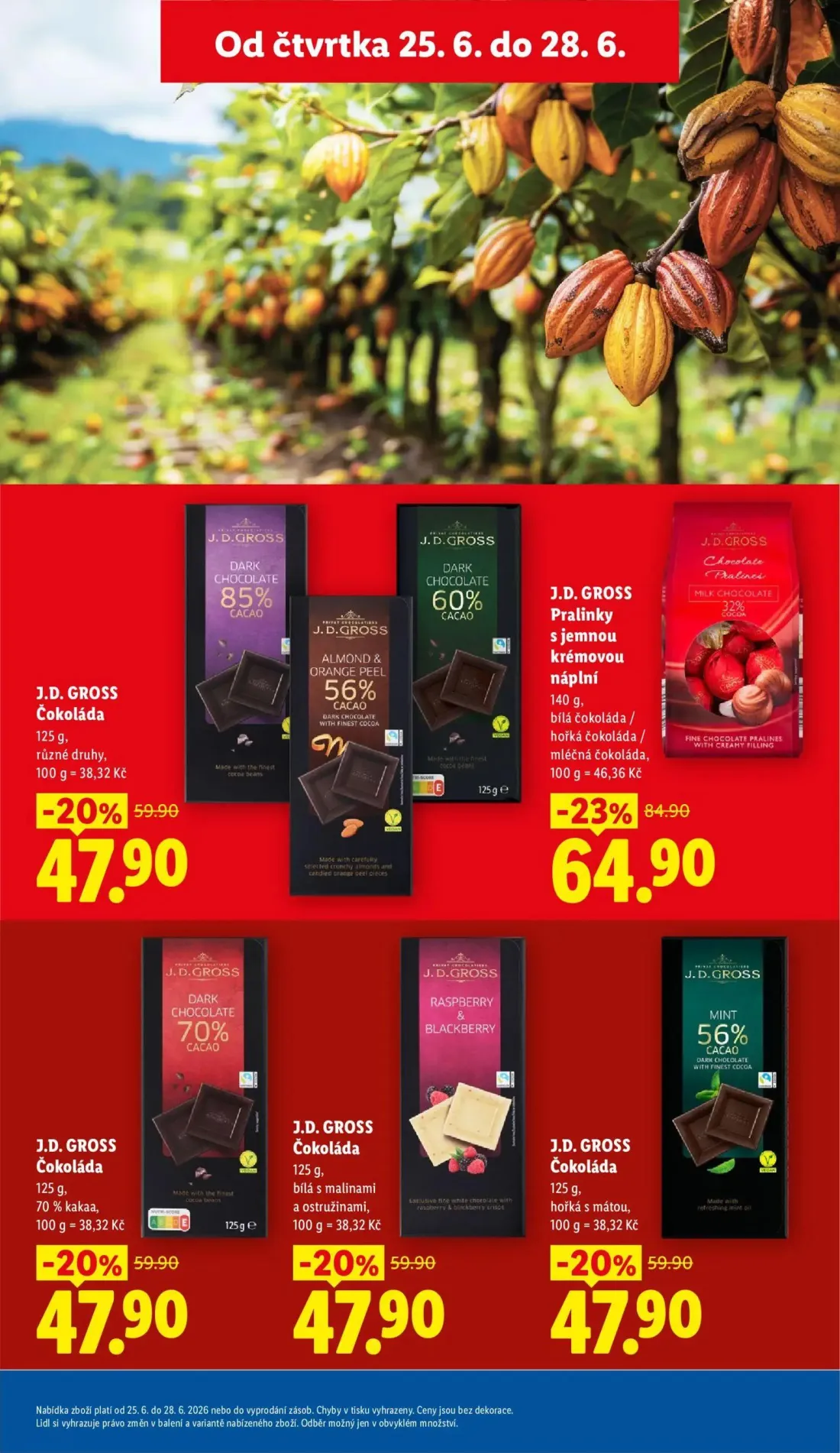 Lidl leták, strana 24 z 61 — J.D. GROSS Pralinky s jemnou krémovou náplní, J.D. GROSS Čokoláda, J.D. GROSS Čokoláda