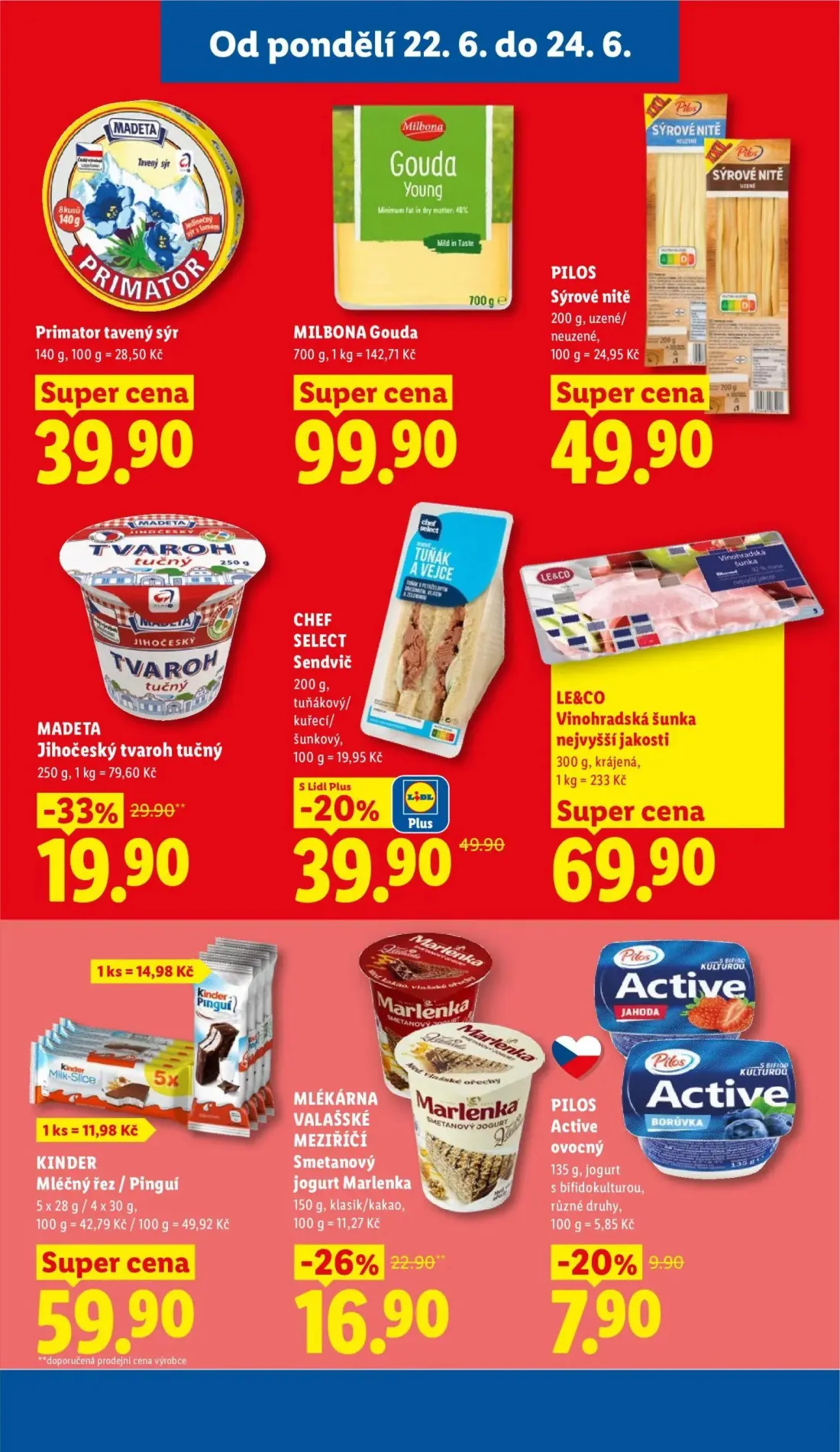 Lidl leták, strana 19 z 53 — MLÉKÁRNA VALAŠSKÉ MEZIŘÍČÍ Smetanový jogurt Marlenka