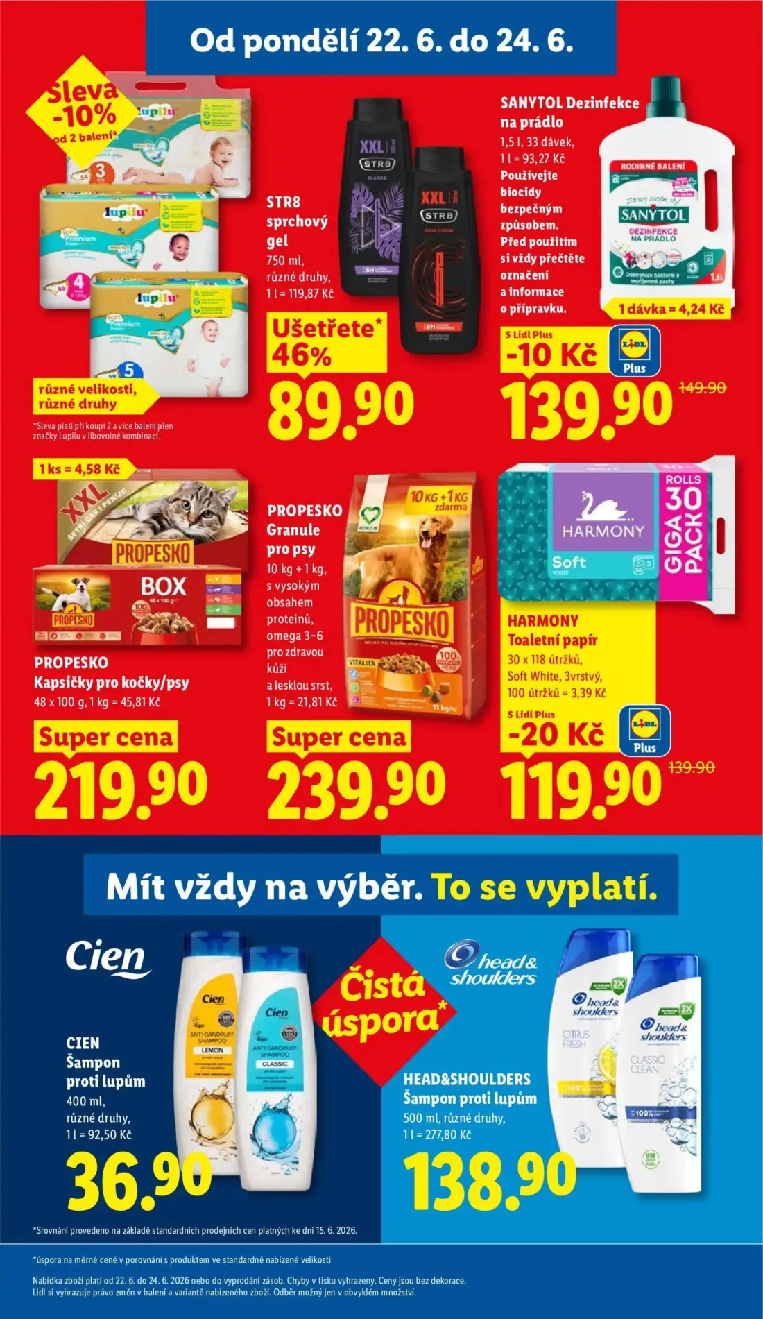 Lidl leták, strana 25 z 53 — HARMONY Toaletní papír, SANYTOL Dezinfekce na prádlo, STR8 sprchový gel
