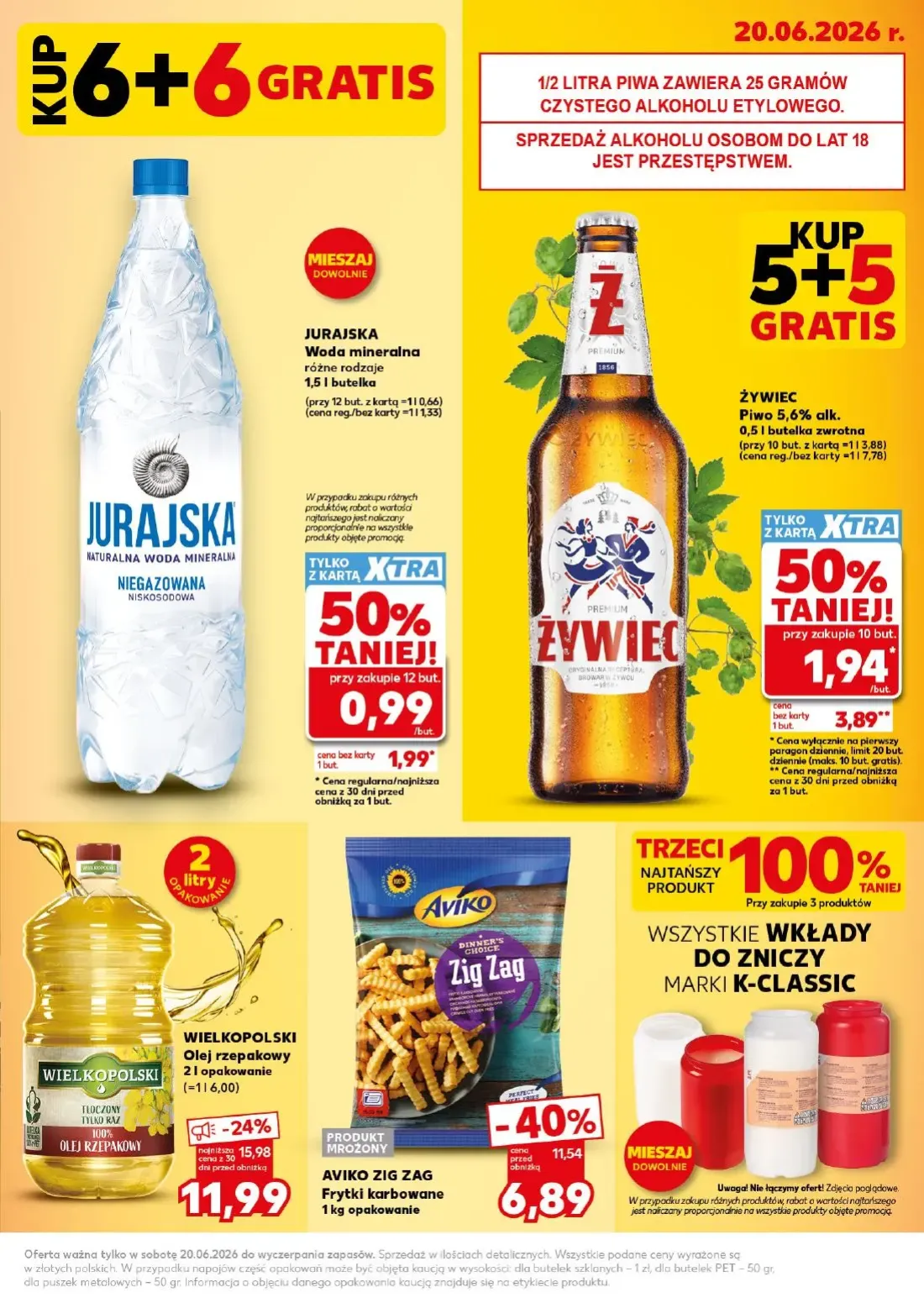 Kaufland gazetka, strona 3 z 32 — ŻYWIEC Piwo 5,6% alk., JURAJSKA Woda mineralna