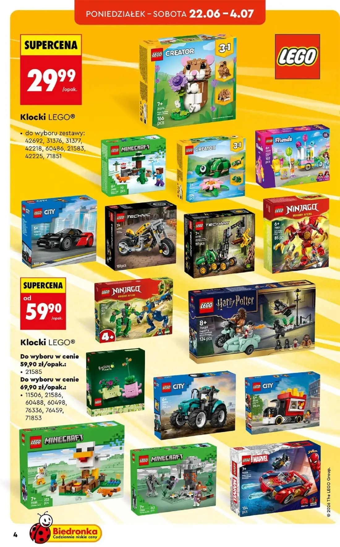 Biedronka gazetka, strona 6 z 46 — LEGO Creator (31376), LEGO Minecraft, LEGO Creator