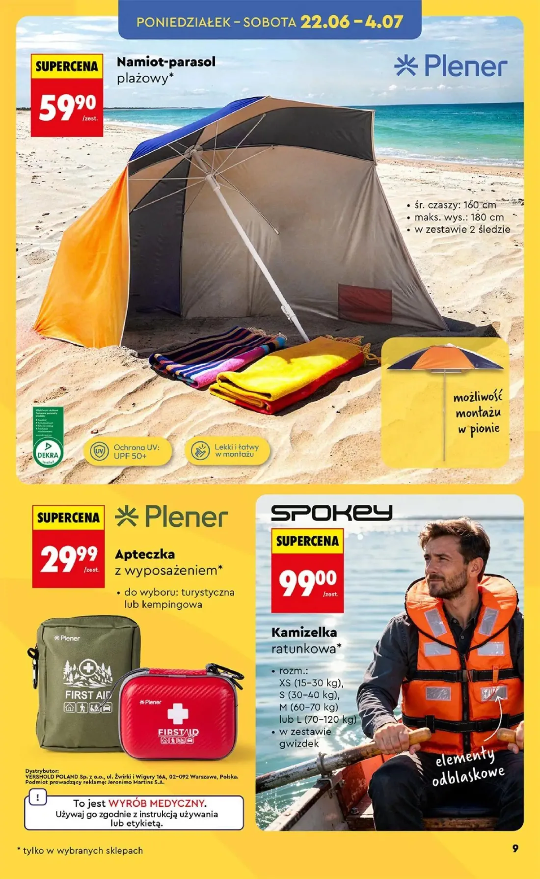 Biedronka gazetka, strona 11 z 46 — Namiot-parasol plażowy