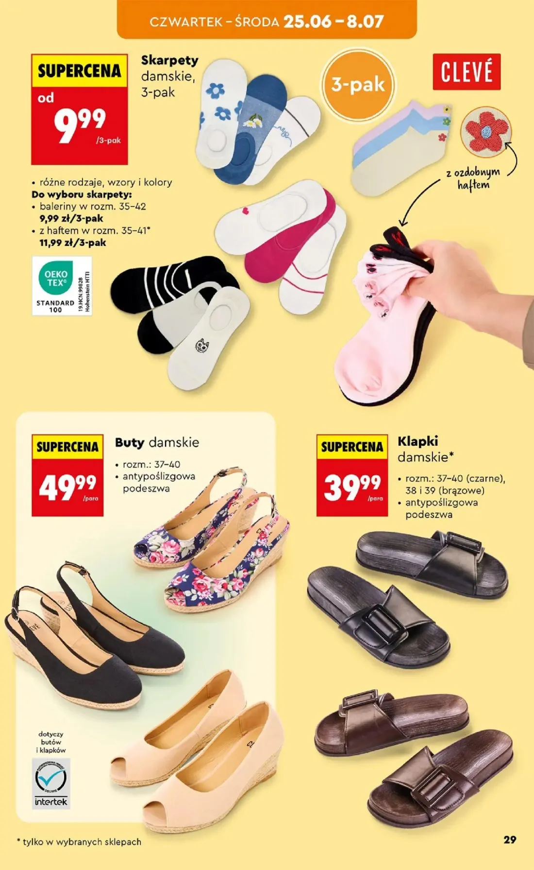 Biedronka gazetka, strona 31 z 46 — Skarpety damskie, Buty damskie, Klapki damskie