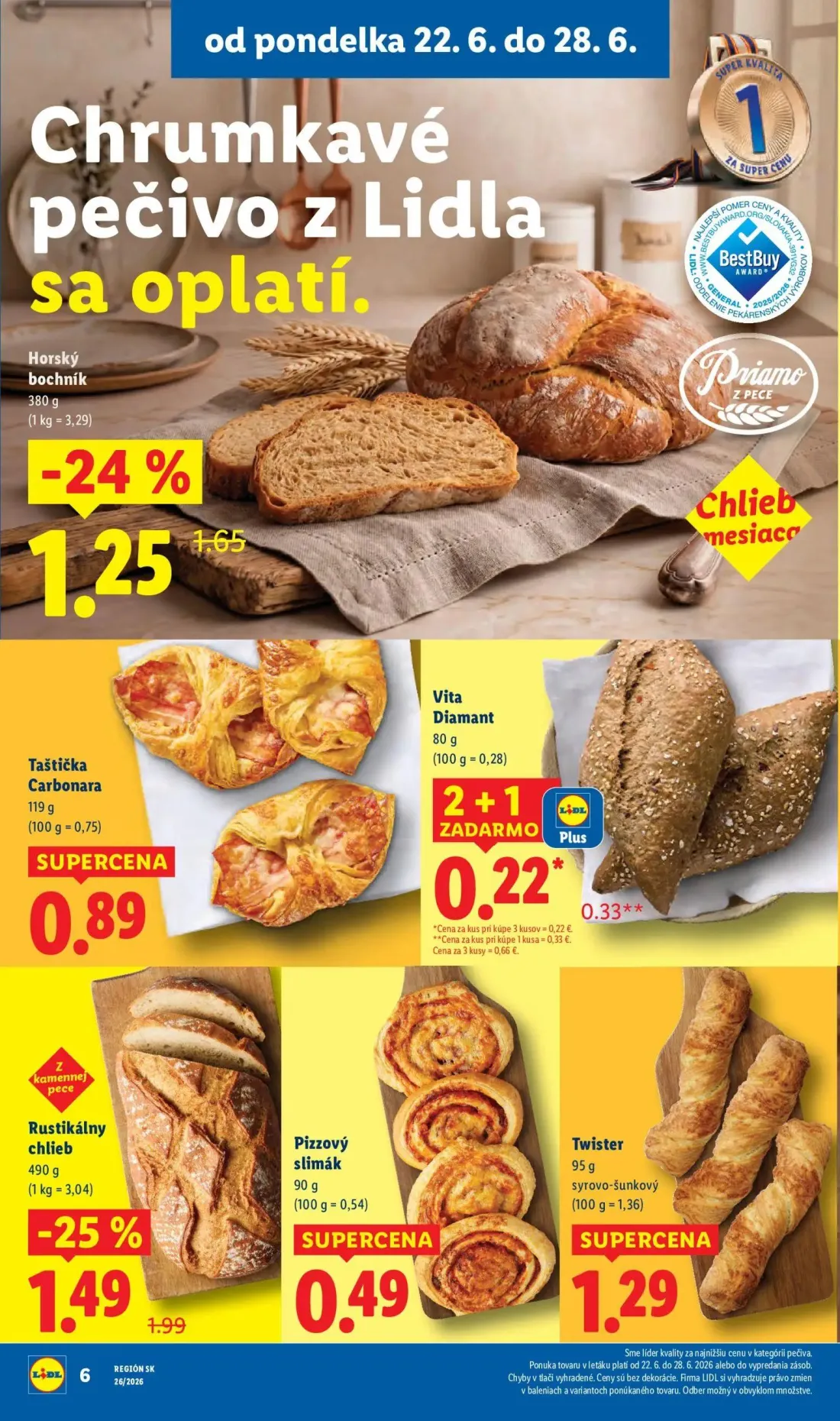 Lidl leták, strana 12 z 99 — Rustikálny chlieb, Horský bochník