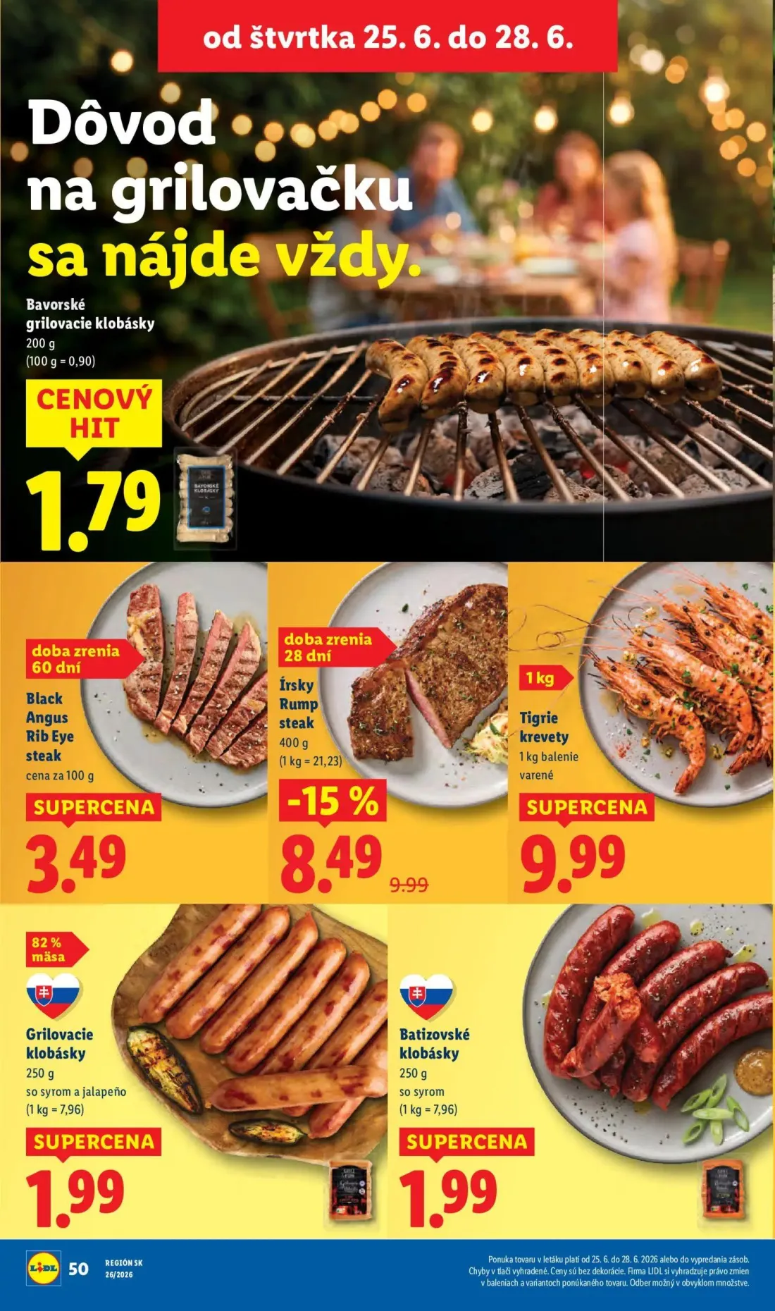 Lidl leták, strana 64 z 99 — Bavorské grilovacie klobásky