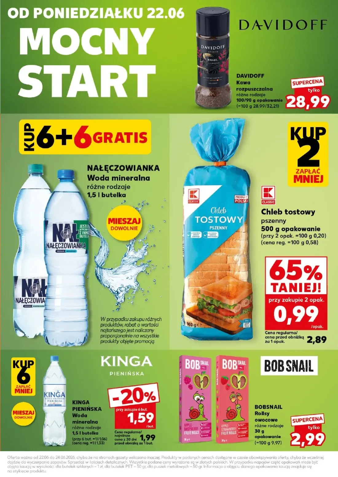 Kaufland gazetka, strona 3 z 32 — CLASSIC Chleb tostowy pszenny, KINGA PIENIŃSKA Woda mineralna różne rodzaje, DAVIDOFF Kawa…