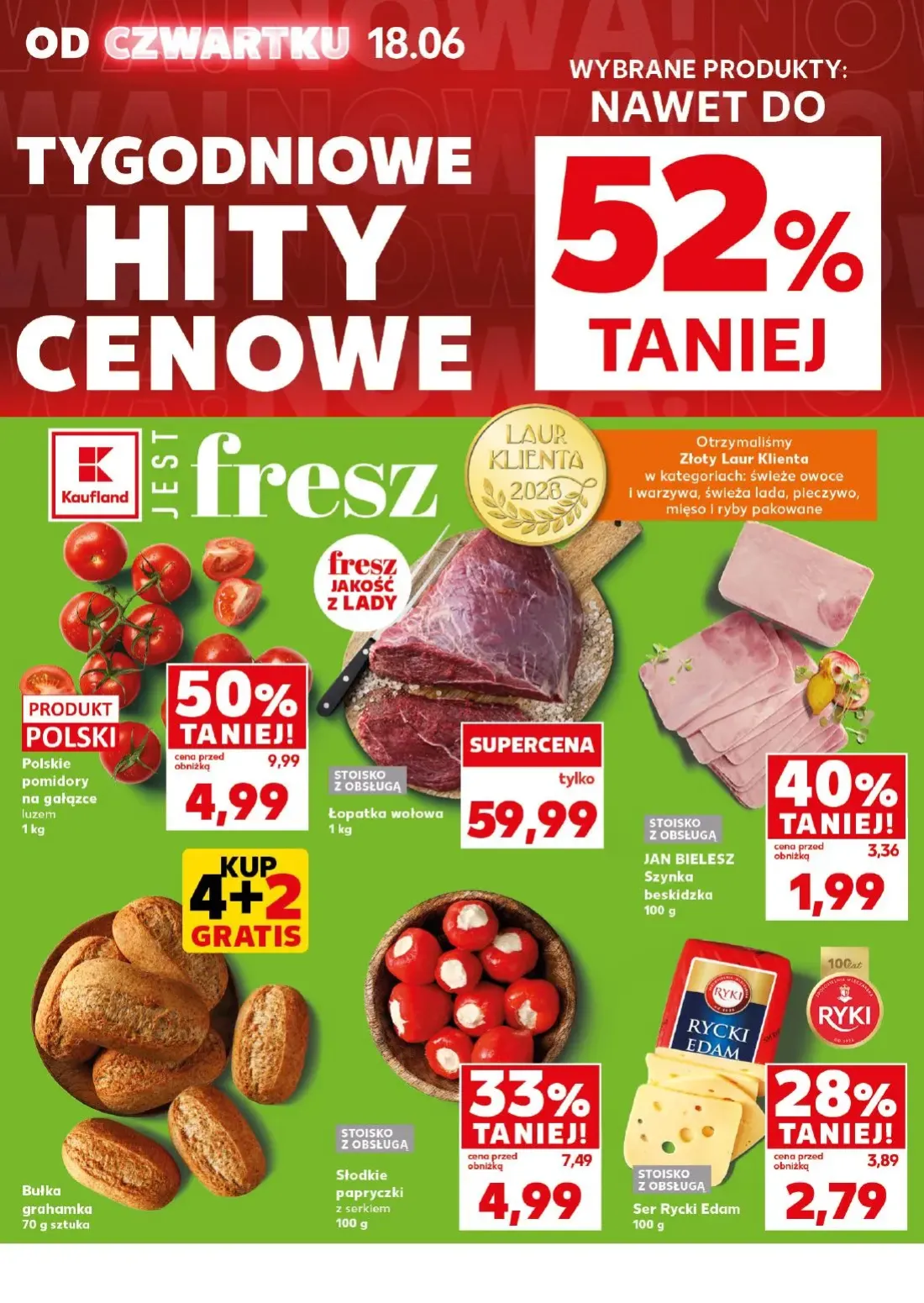 Kaufland gazetka, strona 6 z 32 — Polskie pomidory na gałązce luzem, Ser Rycki Edam