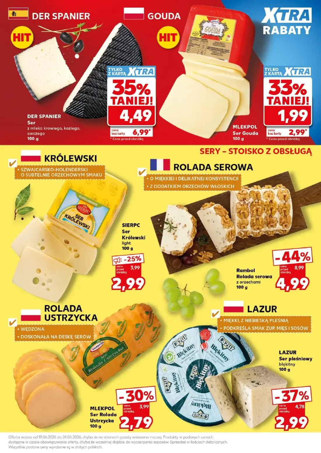 Kaufland gazetka, strona 13 z 32 — Rambol Rolada serowa z orzechami, DER SPANIER Ser, LAZUR Ser pleśniowy błękitny