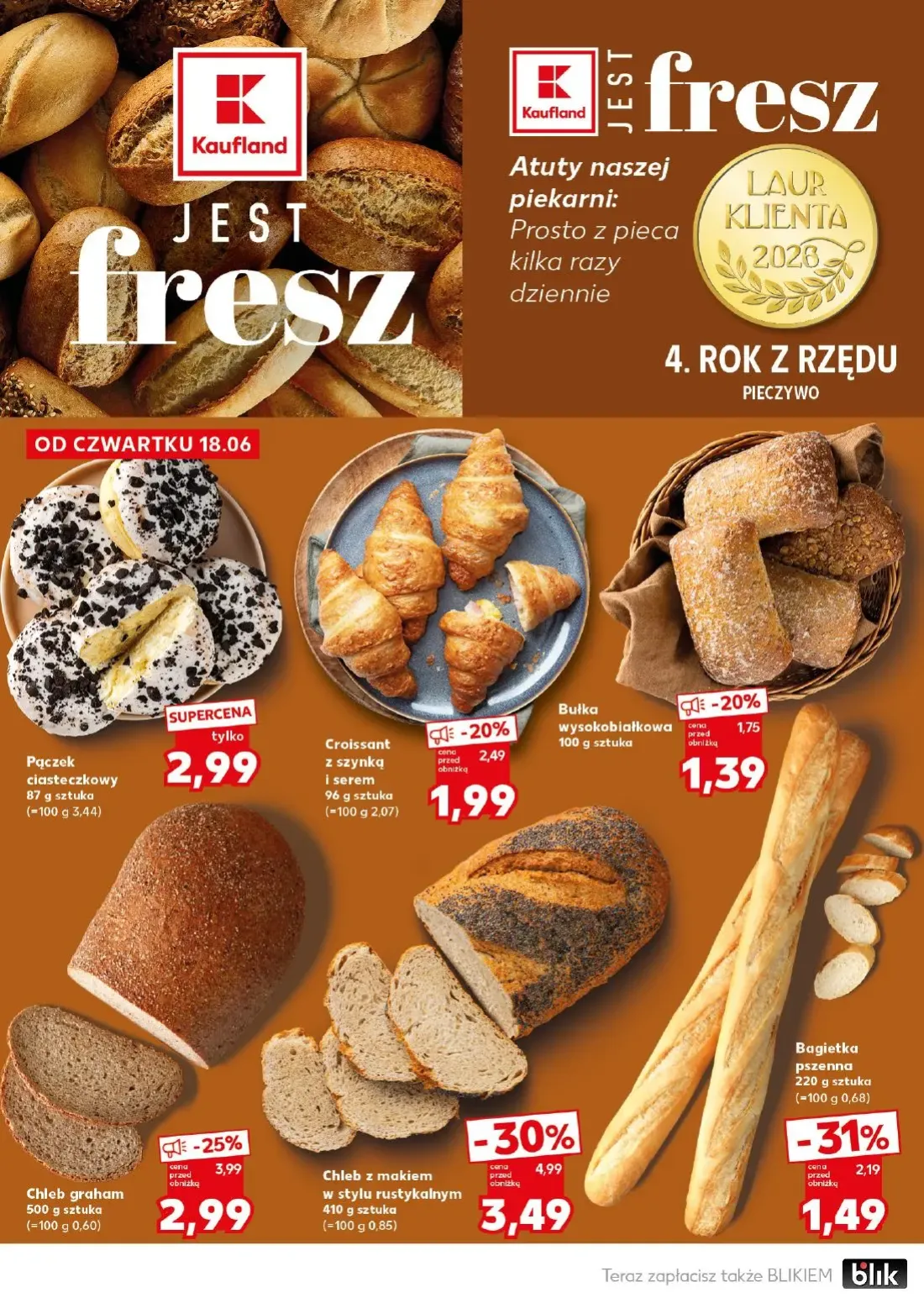 Kaufland gazetka, strona 14 z 32 — Chleb z makiem w stylu rustykalnym, Chleb graham, Bagietka pszenna