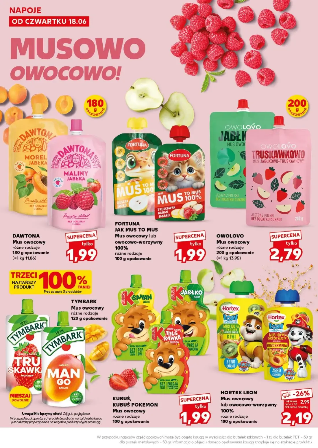 Kaufland gazetka, strona 24 z 32 — HORTEX LEON Mus owocowy lub owocowo-warzywny 100%, DAWTONA Mus owocowy, FORTUNA JAK MUS T…