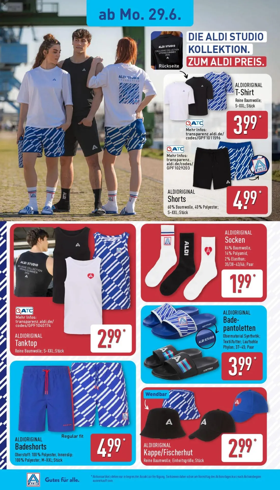 Aldi Nord Prospekt, Seite 22 von 45 — ALDIORIGINAL T-Shirt, ALDIORIGINAL Shorts, ALDIORIGINAL Tanktop