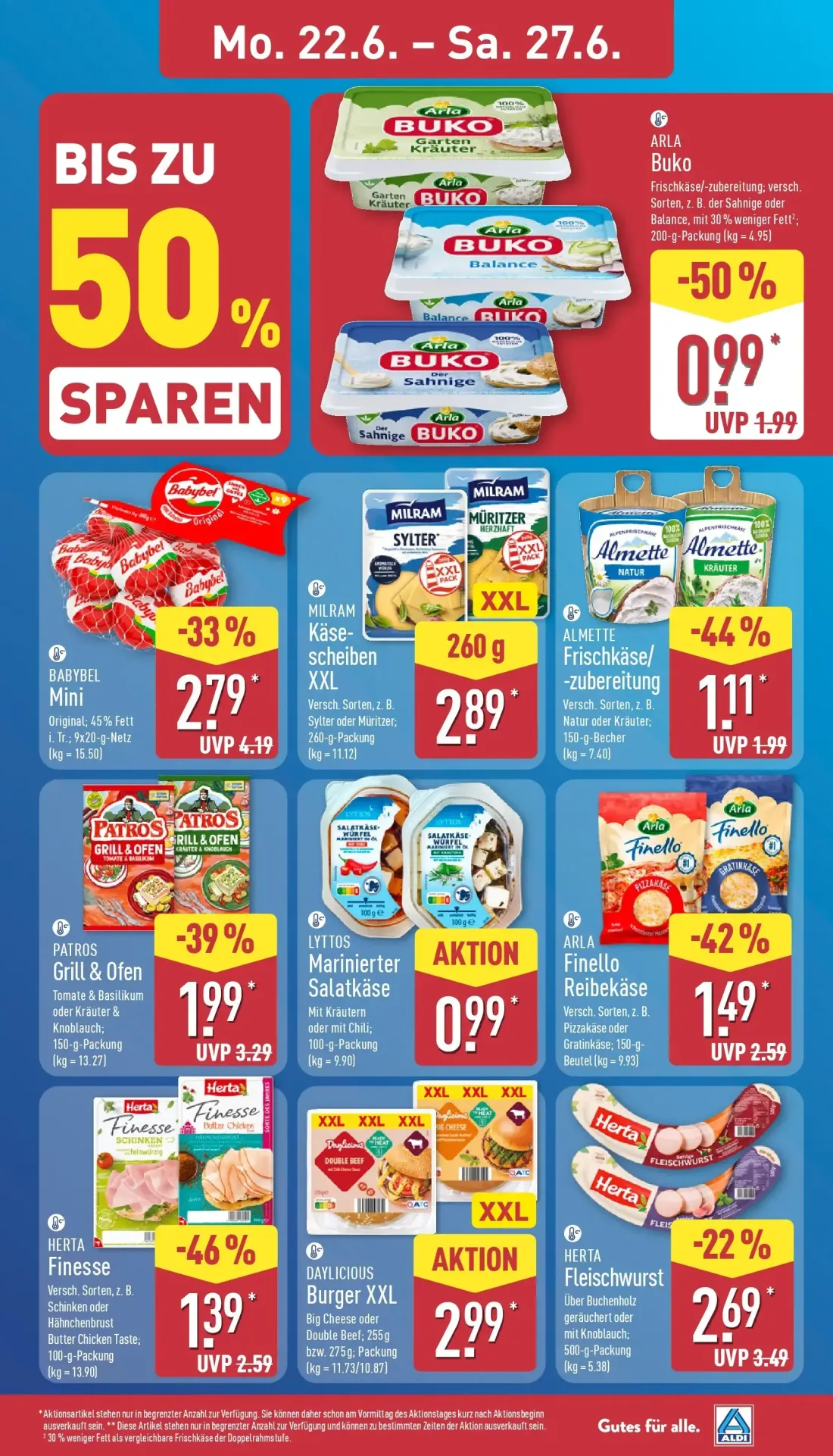 Aldi Nord Prospekt, Seite 7 von 41 — BABYBEL Mini, ARLA Buko, ALMETTE Frischkäse/-zubereitung