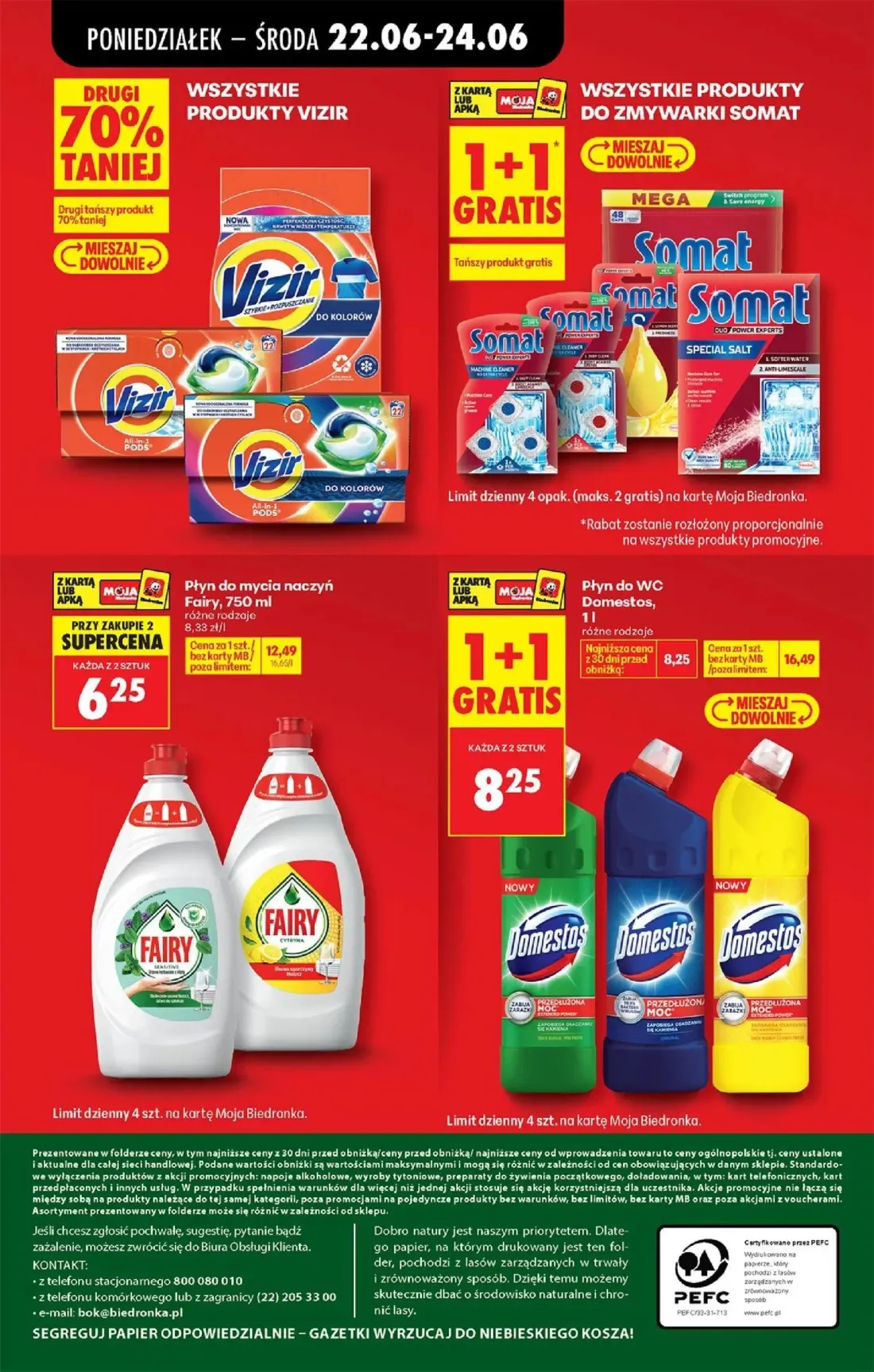 Biedronka gazetka, strona 29 z 96 — Płyn do WC Domestos, Płyn do mycia naczyń Fairy