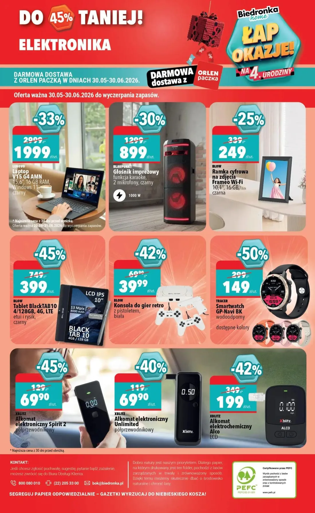 Biedronka gazetka, strona 6 z 6 — Laptop V15 G4 AMN, Głośnik imprezowy, Tablet BlackTAB10