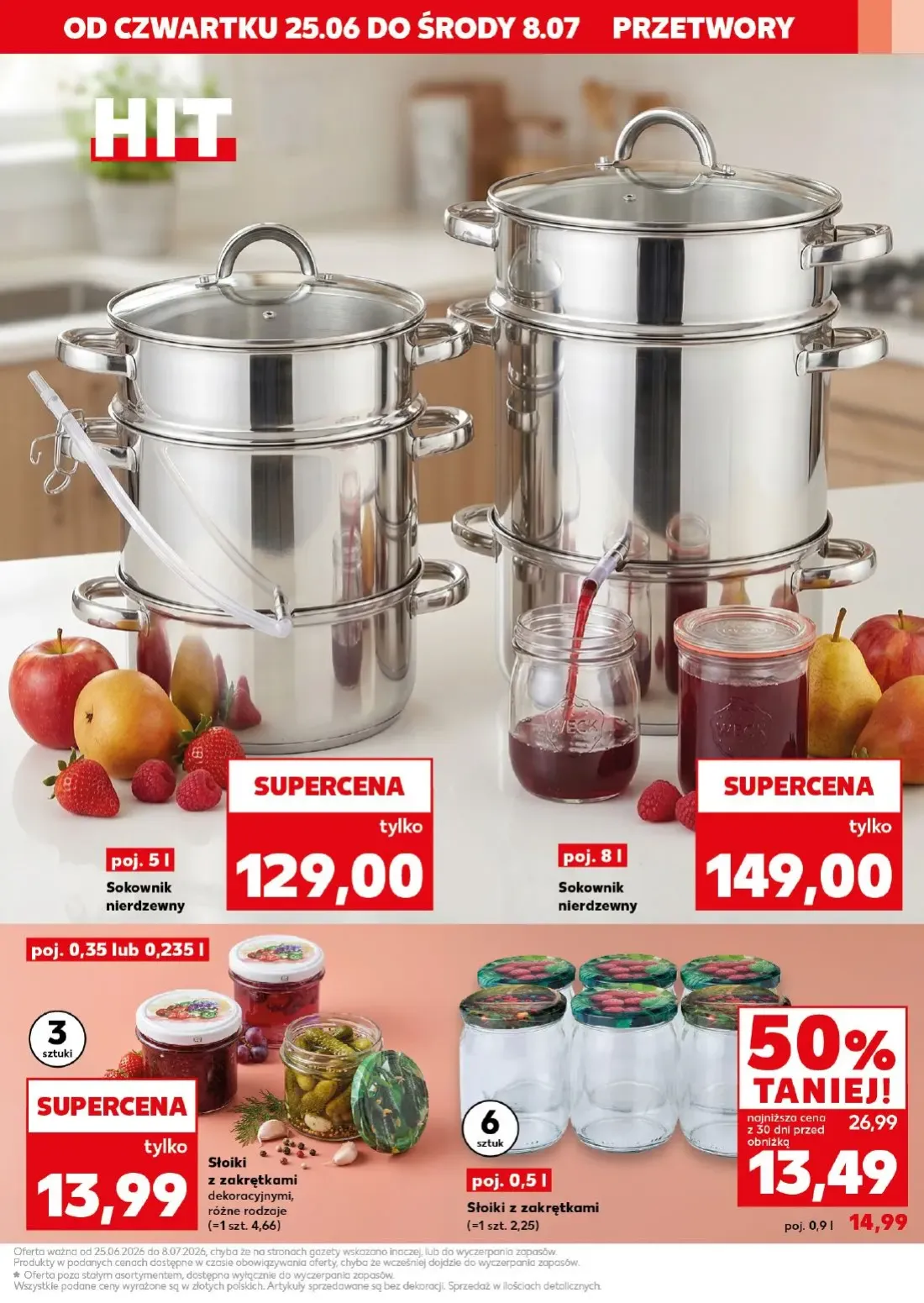 Kaufland gazetka, strona 5 z 18 — Słoiki z zakrętkami, Sokownik nierdzewny, Sokownik nierdzewny