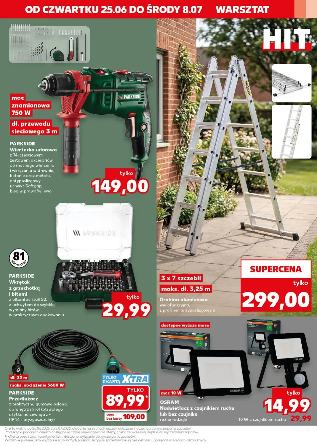 Kaufland gazetka, strona 9 z 18 — PARKSIDE Wiertarka udarowa, PARKSIDE Wkrętak z grzechotką i bitami
