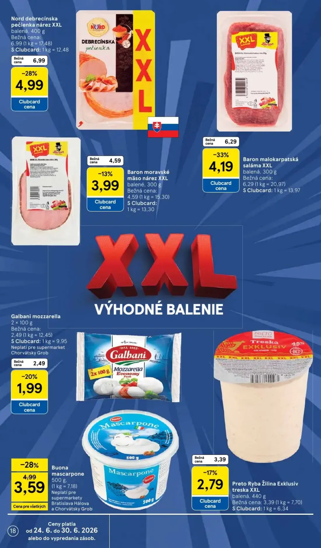 Tesco Supermarket leták, strana 18 z 33 — Preto Ryba Žilina Exklusiv treska XXL
