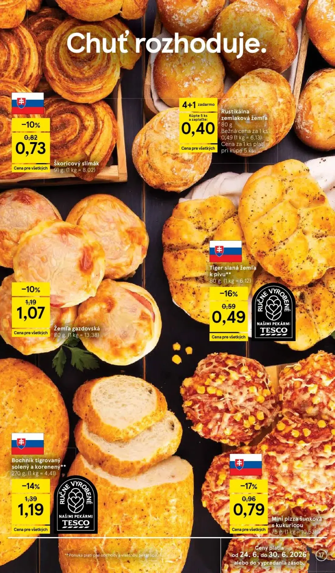 Tesco leták, strana 17 z 51 — Tiger slaná žemľa k pivu