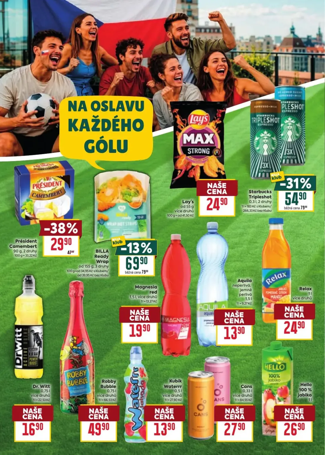 Billa leták, strana 22 z 35 — Magnesia red, Aquila neperlivá, jemně perlivá, Relax