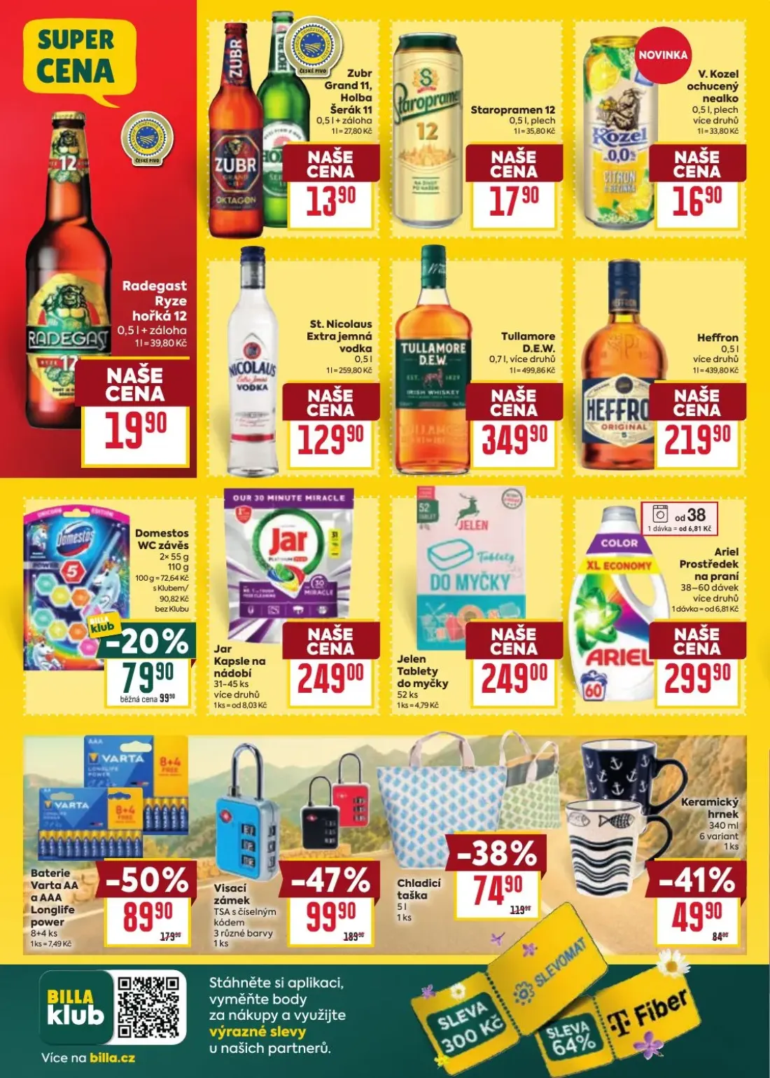 Billa leták, strana 26 z 35 — Domestos WC závěs, Jar Kapsle na nádobí, Jelen Tablety do myčky