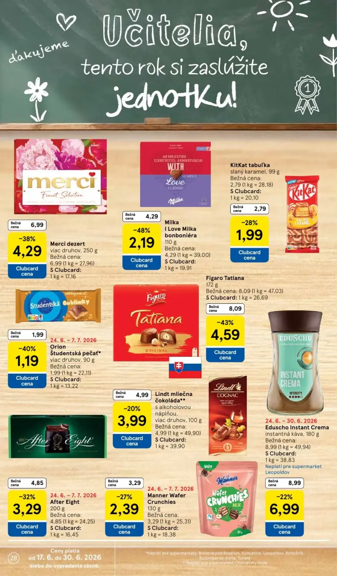 Tesco Supermarket leták, strana 28 z 33 — Eduscho Instant Crema instantná káva