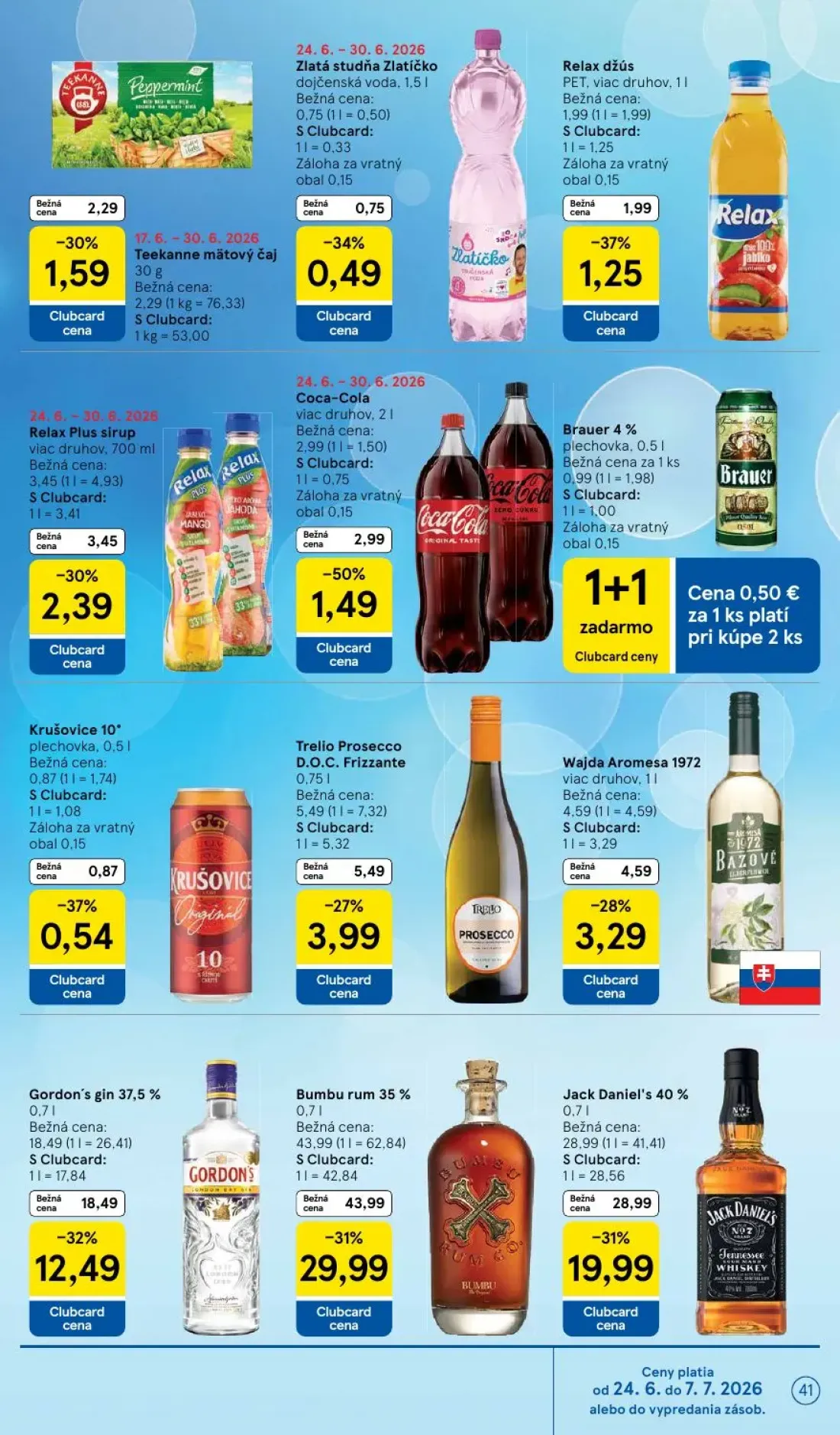 Tesco leták, strana 41 z 51 — Brauer 4%, Krušovice 10°