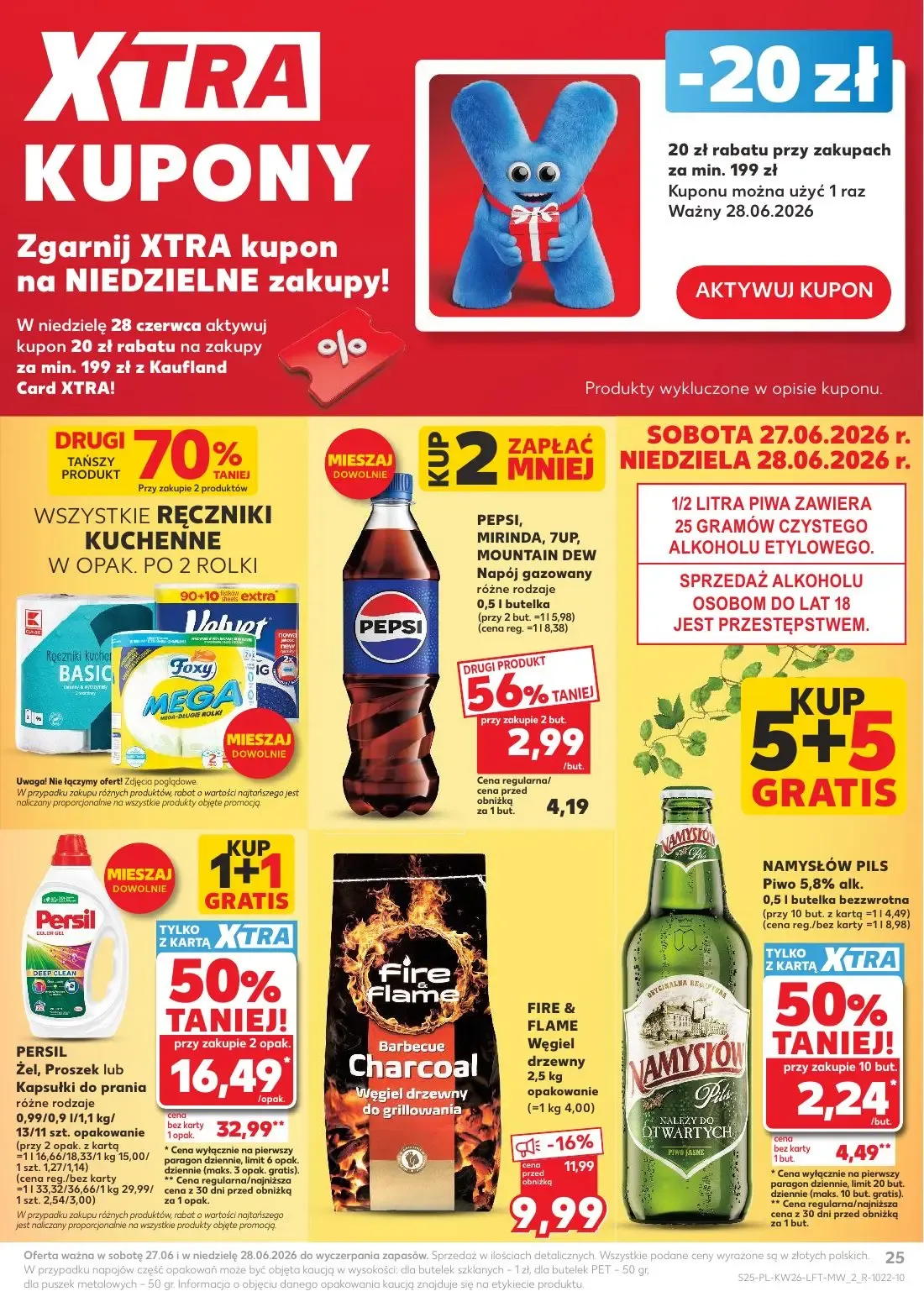 Kaufland gazetka, strona 25 z 64 — FIRE & FLAME Węgiel drzewny do grillowania