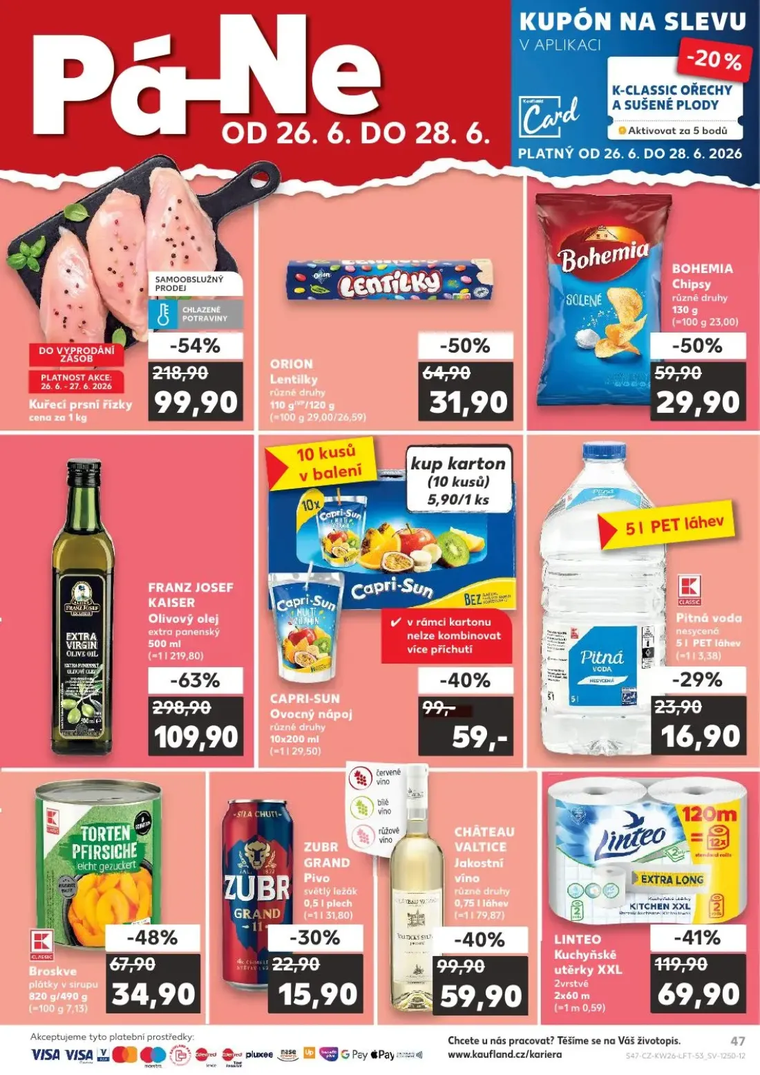 Kaufland leták, strana 47 z 54 — BOHEMIA Chipsy