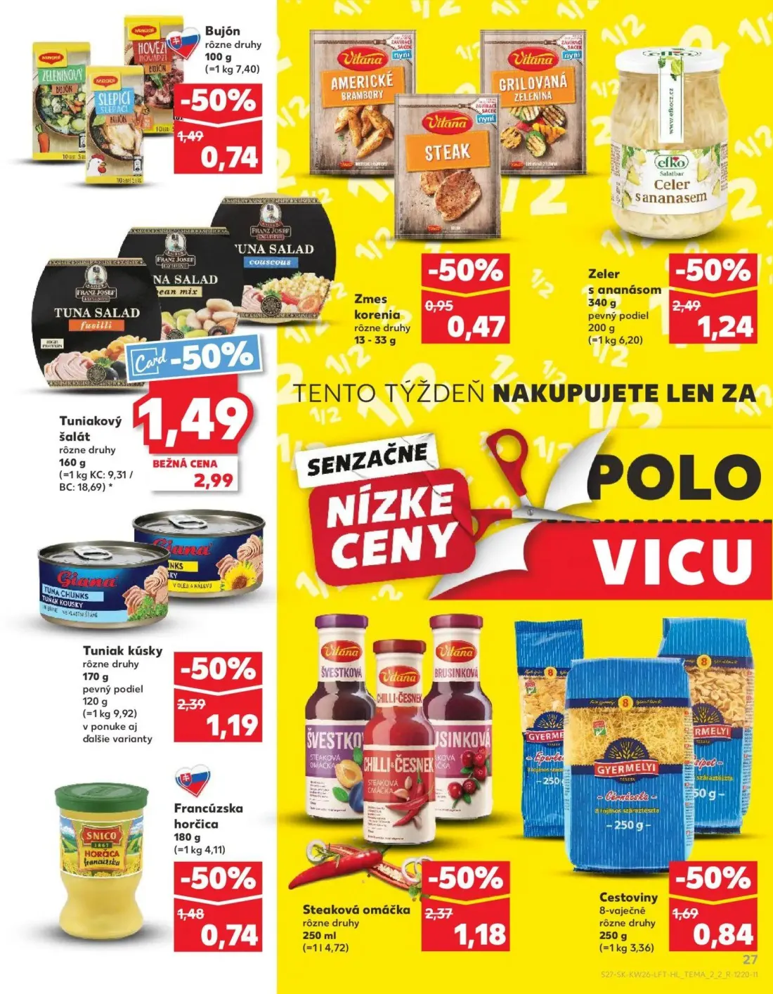 Kaufland leták, strana 27 z 84 — Tuniak kúsky, Francúzska horčica