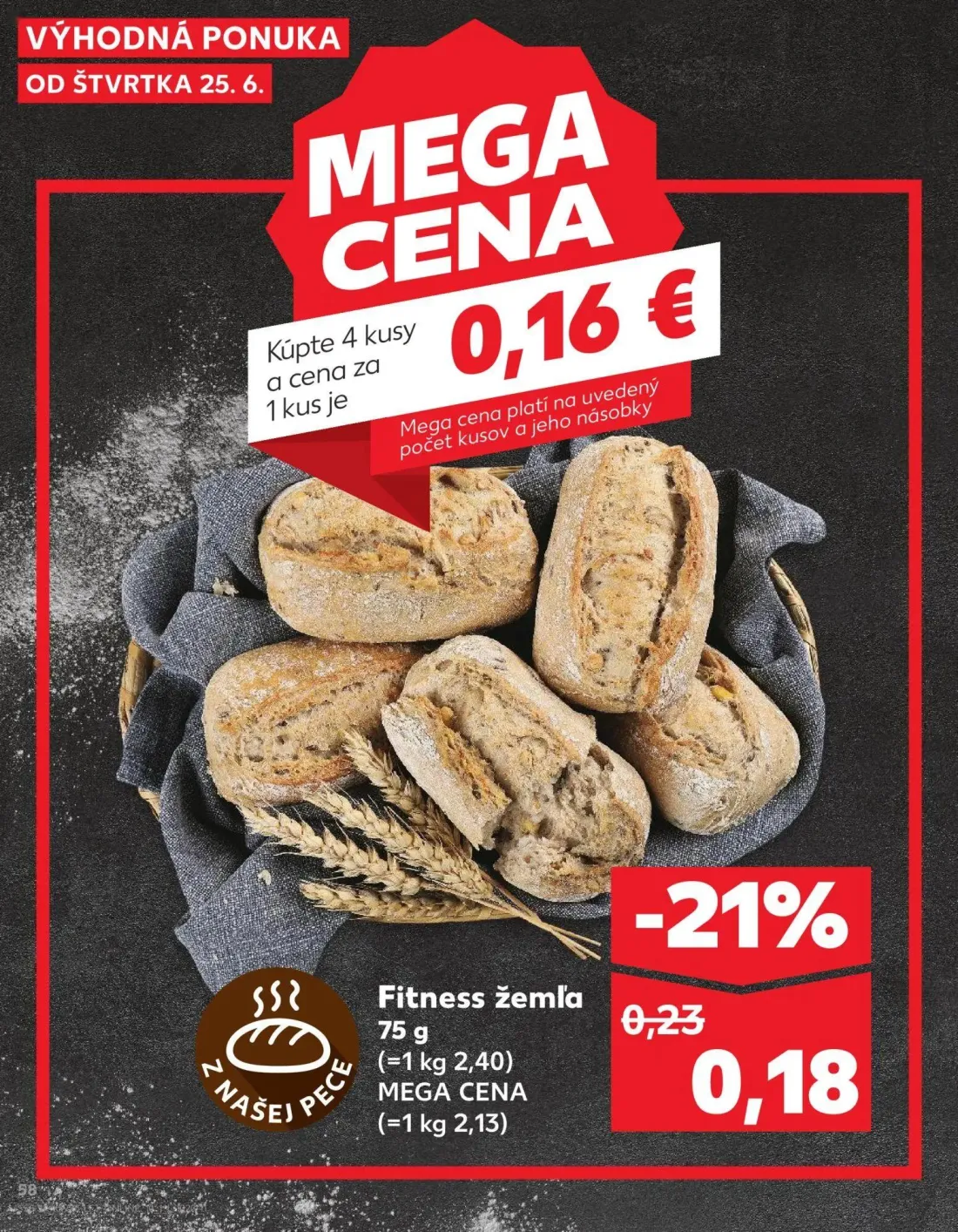 Kaufland leták, strana 58 z 84 — Fitness žemľa, Fitness žemľa