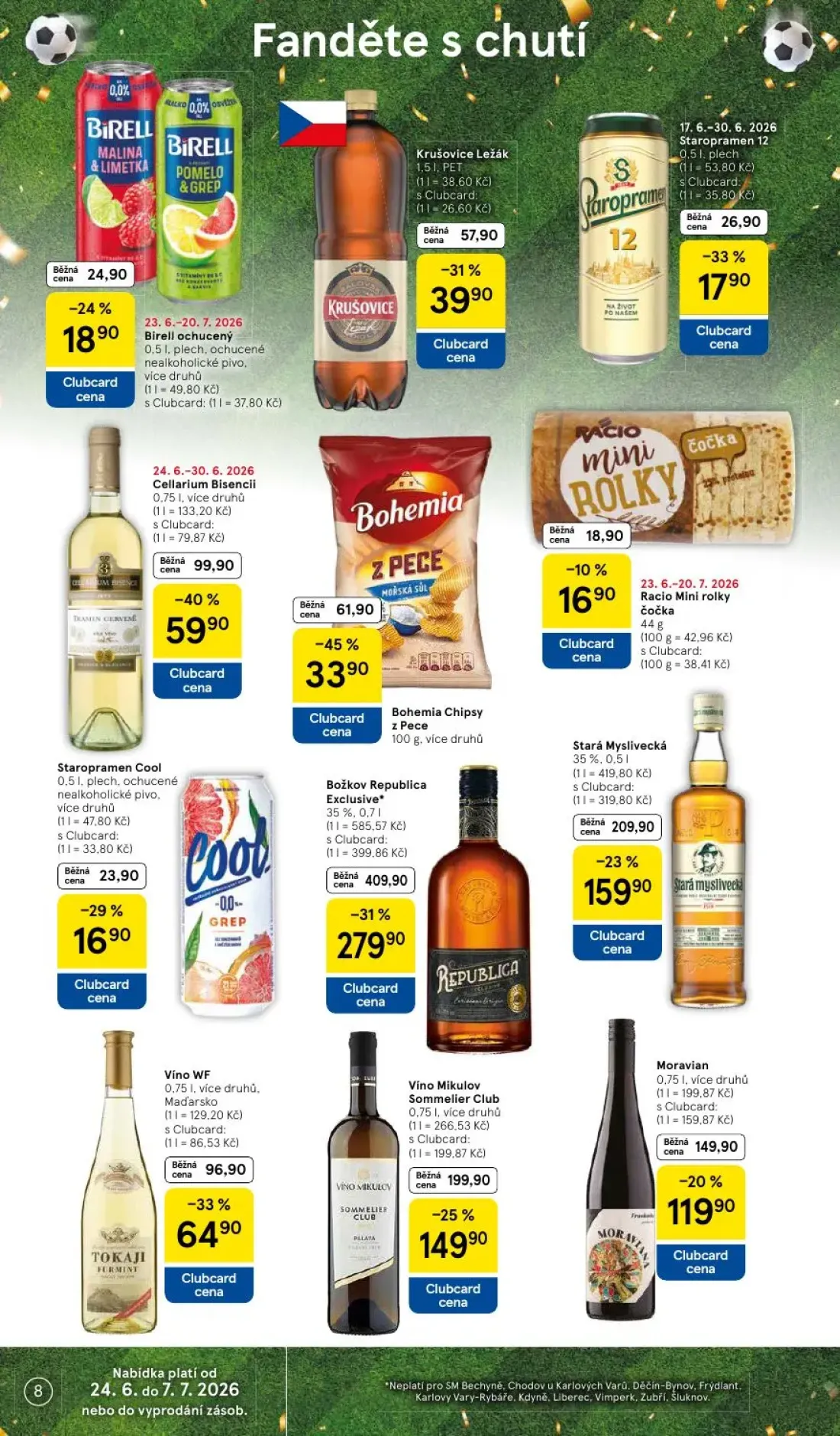 Tesco Supermarket leták, strana 8 z 10 — Víno Mikulov Sommelier Club, Víno WF, Moravian