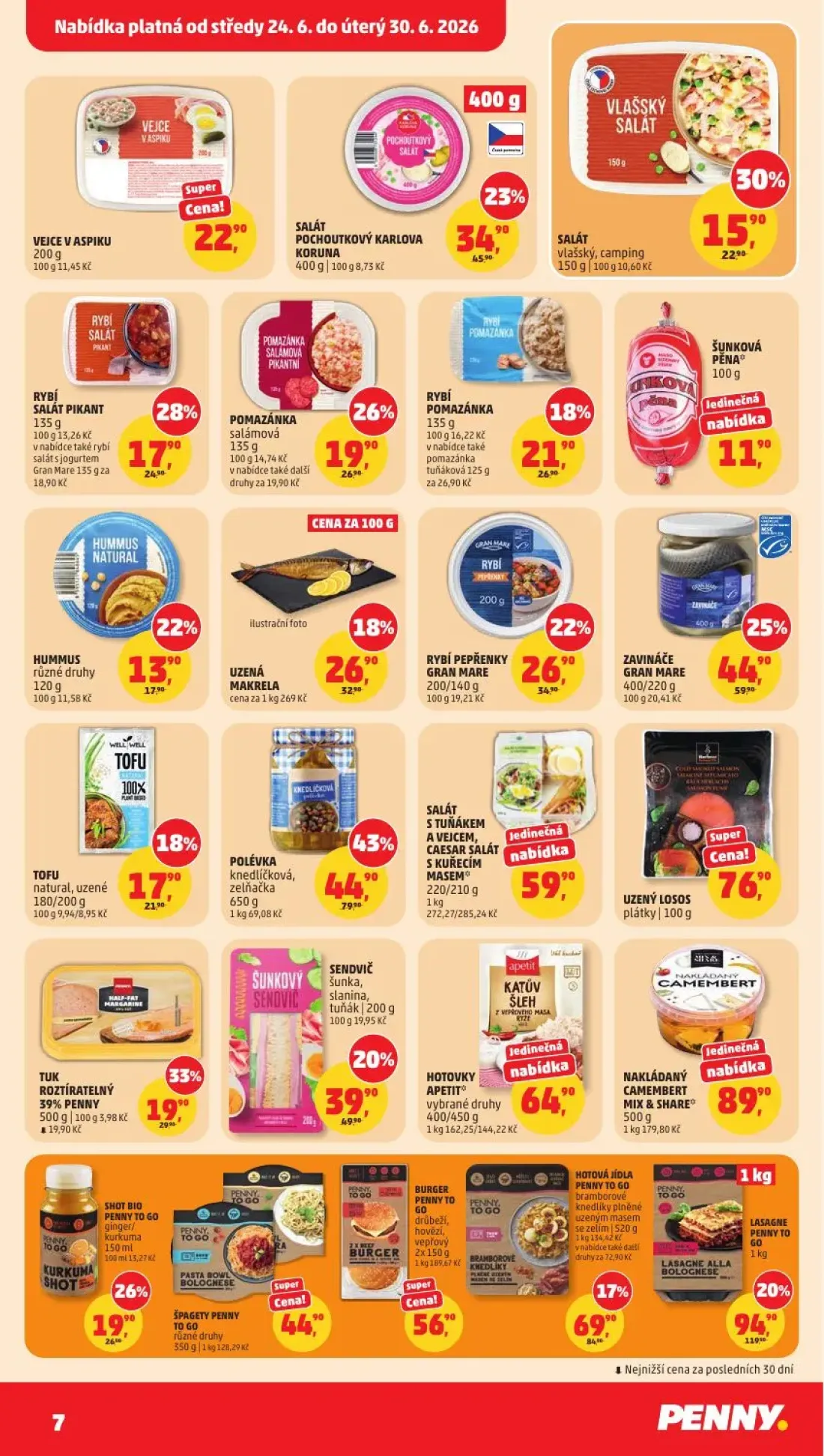 PENNY leták, strana 7 z 38 — LASAGNE PENNY TO GO, HOTOVÁ JÍDLA PENNY TO GO bramborové knedlíky plněné uzeným masem se zelím,…