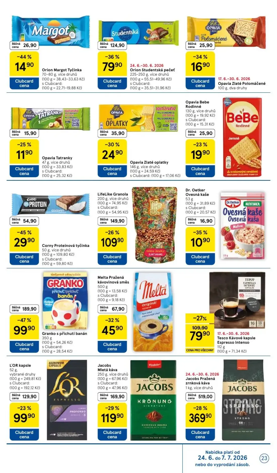 Tesco leták, strana 23 z 38 — Orion Studentská pečeť, Orion Margot Tyčinka