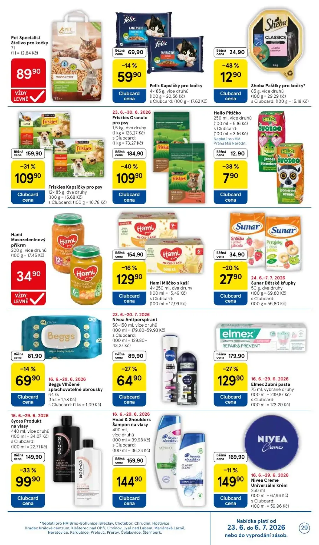 Tesco leták, strana 29 z 38 — Elmex Zubní pasta, Syoss Produkt na vlasy, Nivea Antiperspirant