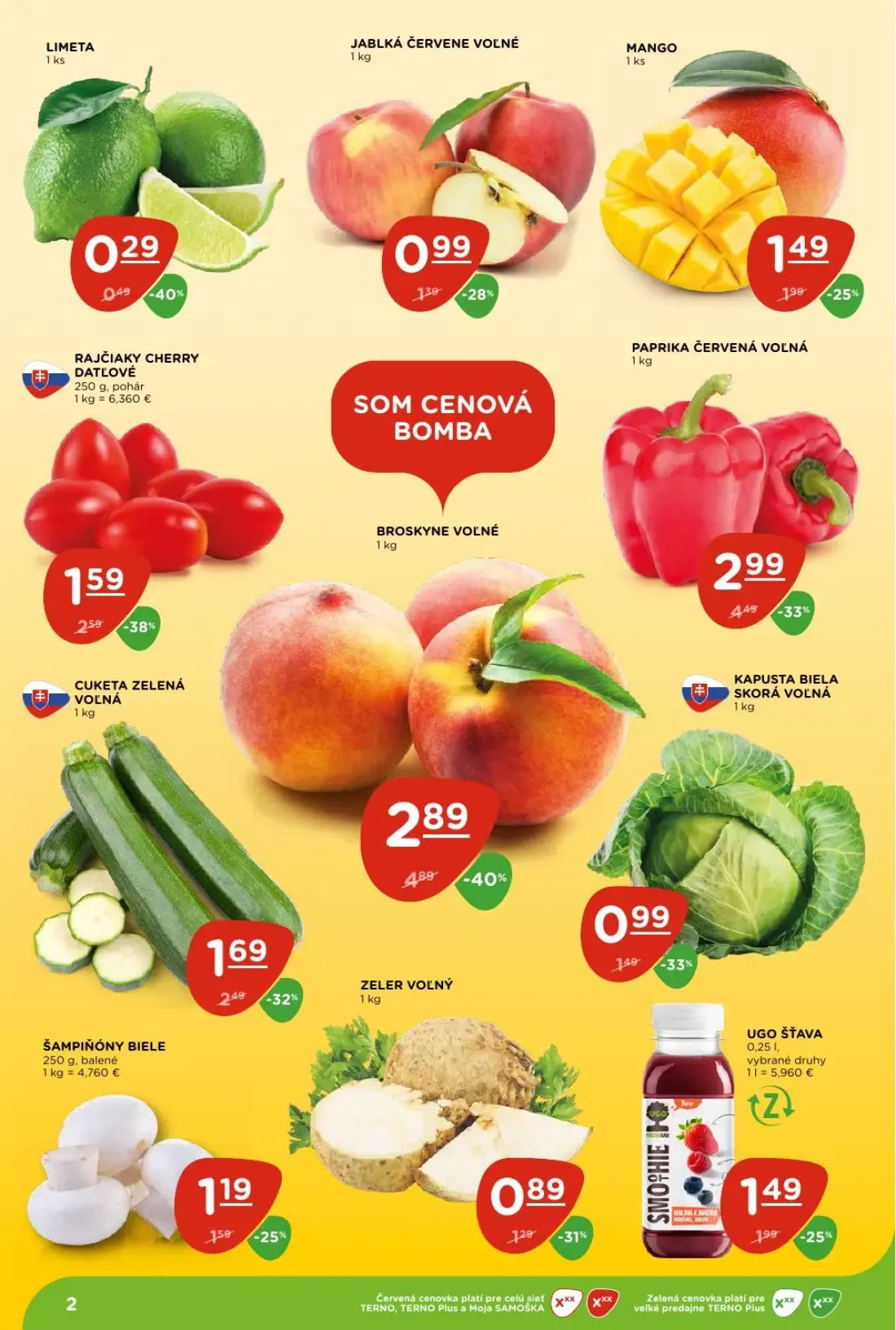 Terno leták, strana 2 z 26 — BROSKYNE VOĽNÉ, PAPRIKA ČERVENÁ VOĽNÁ, RAJČIAKY CHERRY DATĽOVÉ