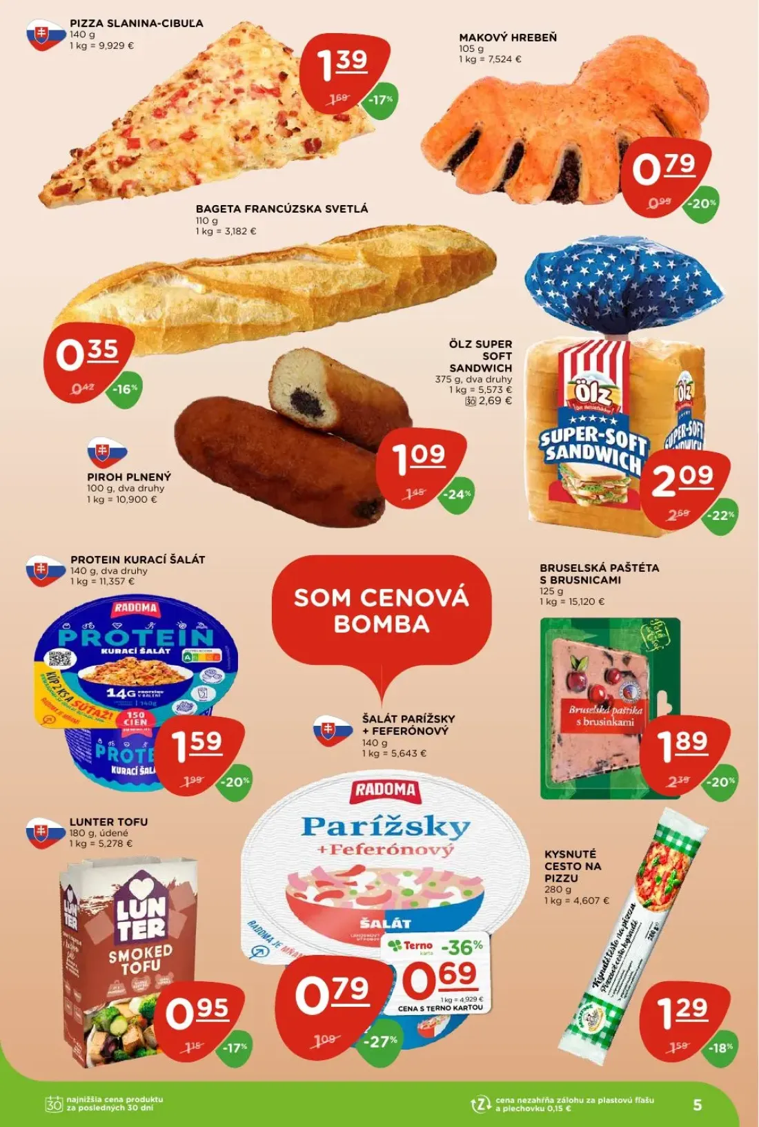 Terno leták, strana 5 z 26 — ÖLZ SUPER SOFT SANDWICH, BRUSELSKÁ PAŠTÉTA S BRUSNICAMI, PROTEIN KURACÍ ŠALÁT