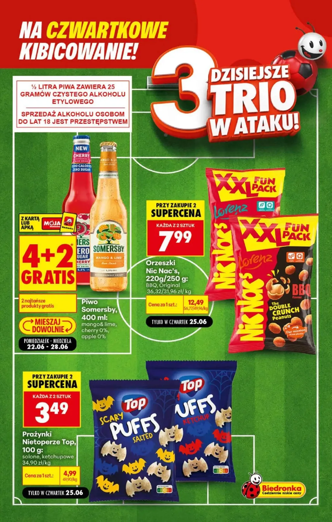 Biedronka gazetka, strona 4 z 5 — Orzeszki Nic Nac's, Prażynki Nietoperze Top