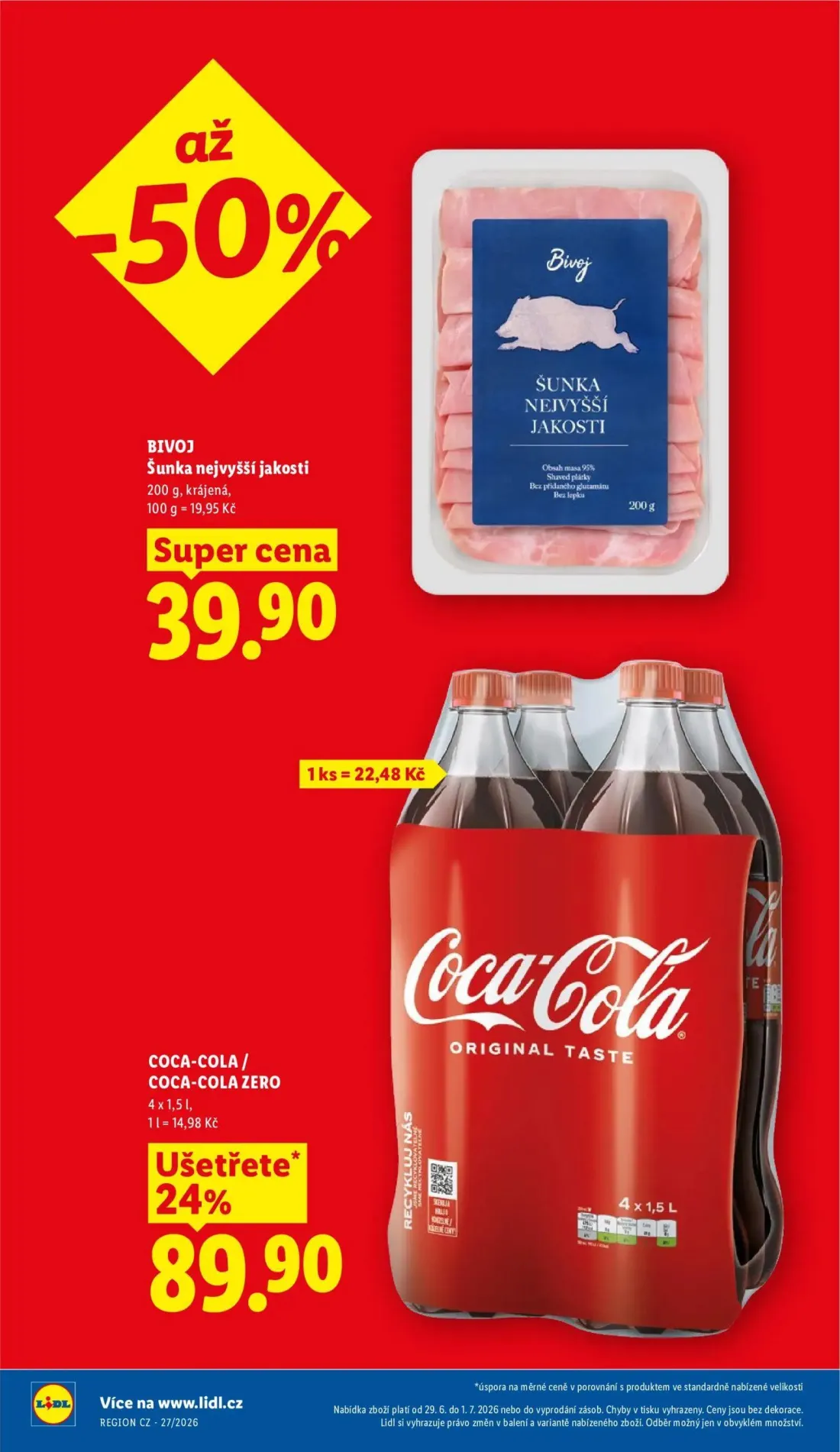 Lidl leták, strana 6 z 58 — BIVOJ Šunka nejvyšší jakosti
