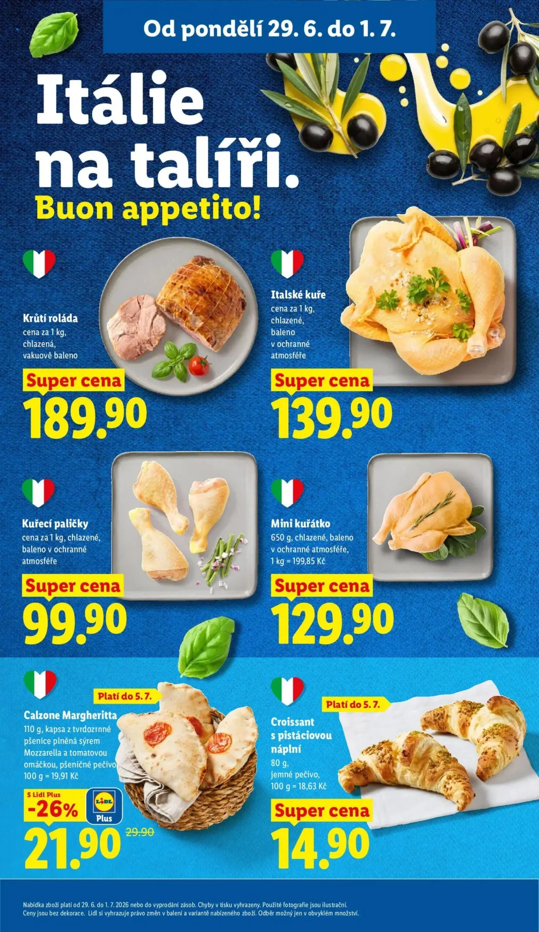 Lidl leták, strana 15 z 58 — Krůtí roláda, Italské kuře, Kuřecí paličky