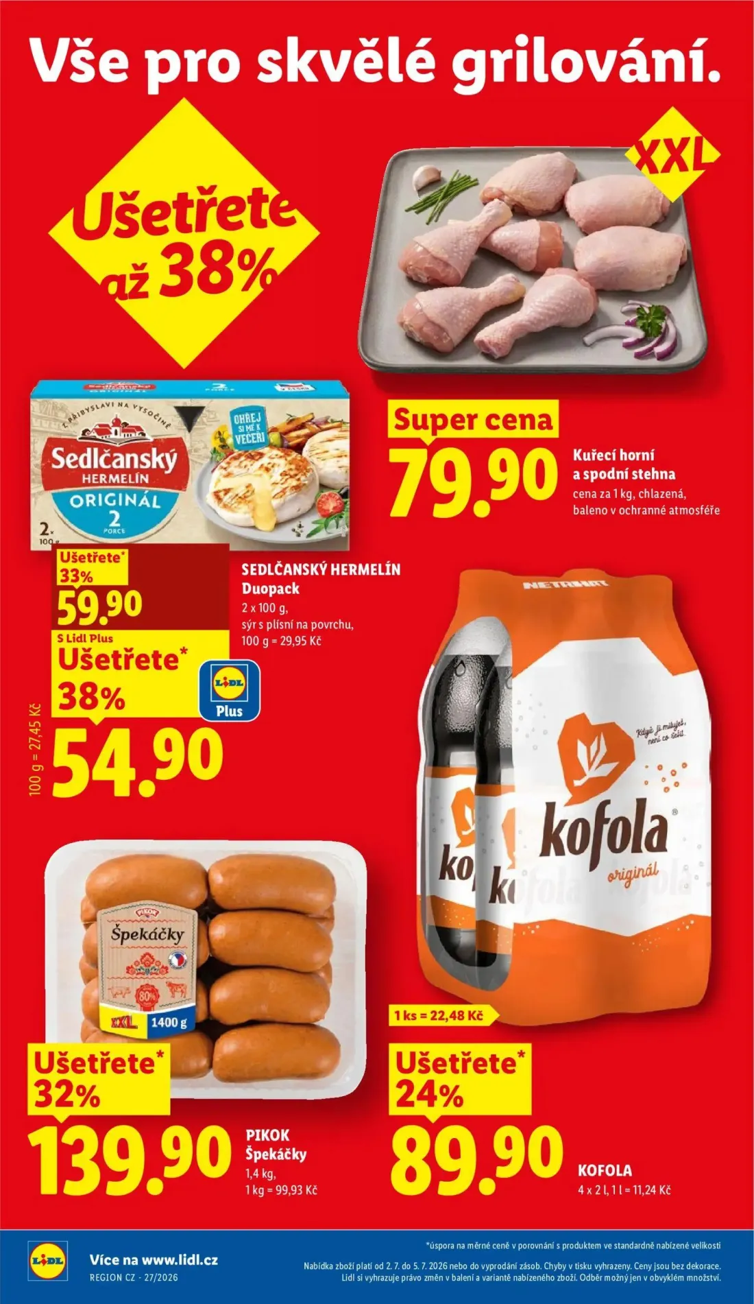 Lidl leták, strana 4 z 52 — PIKOK Špekáčky, KOFOLA