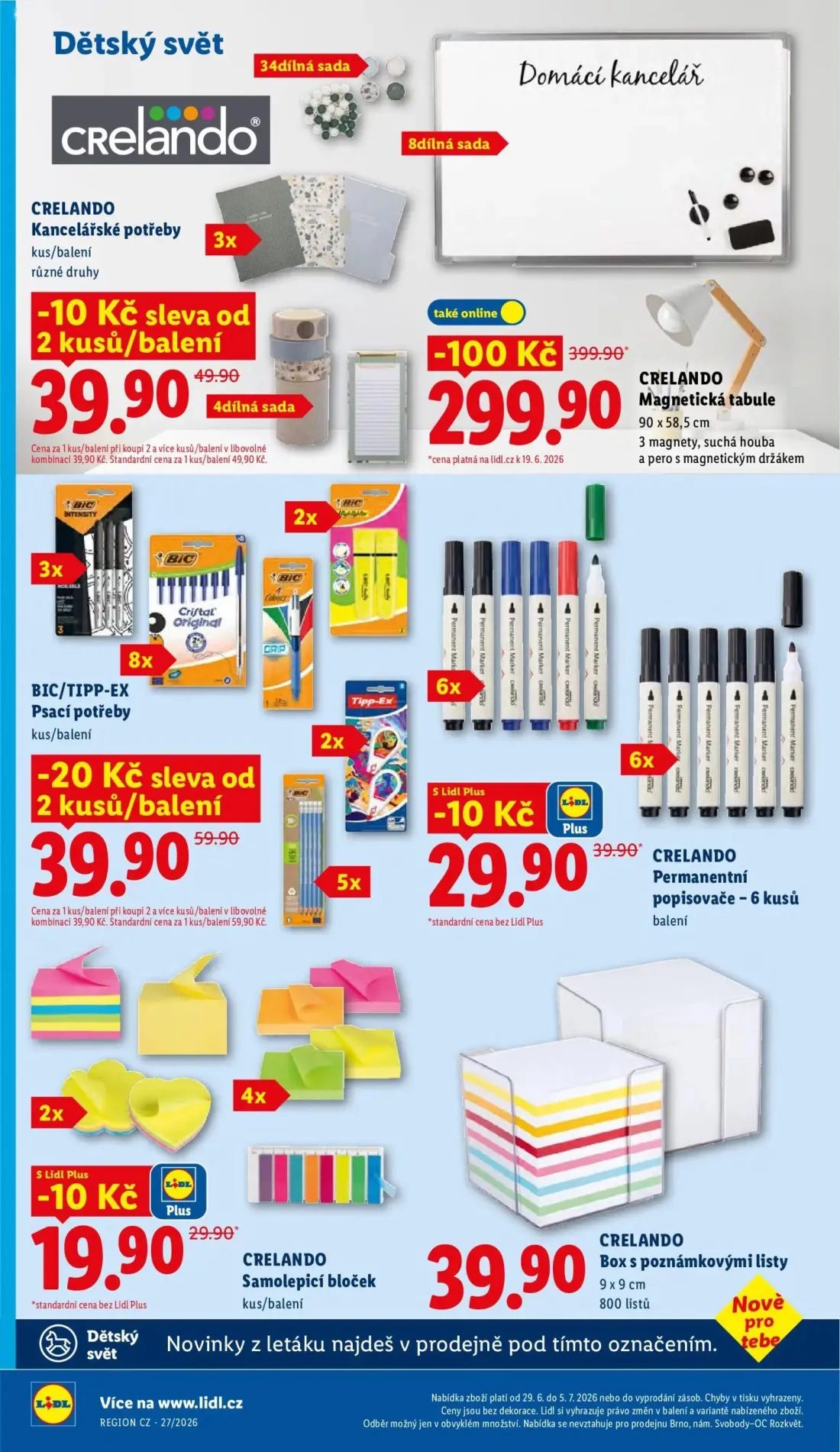 Lidl leták, strana 40 z 58 — Magnetická tabule, Psací potřeby, Kancelářské potřeby