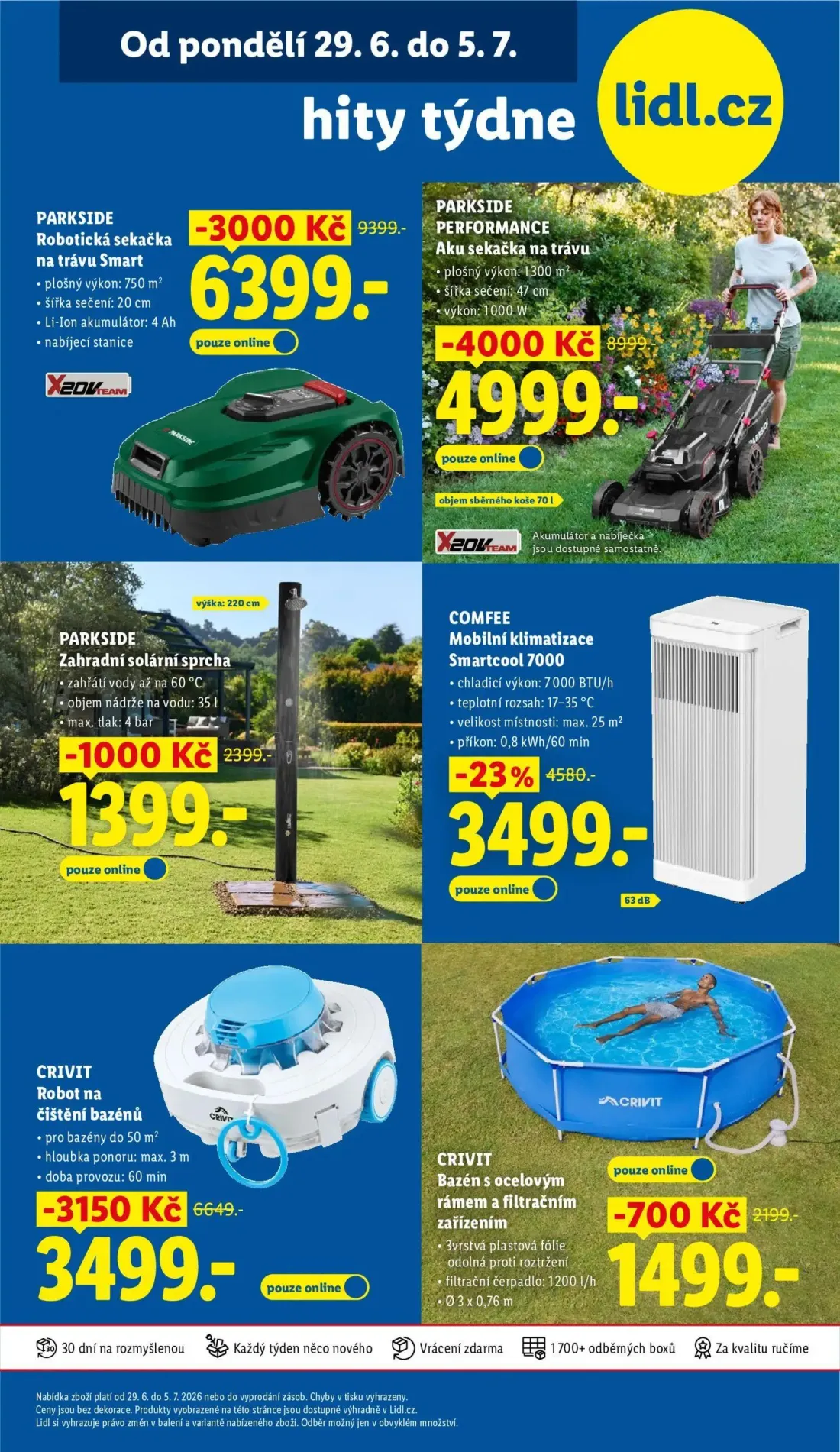Lidl leták, strana 47 z 58 — Aku sekačka na trávu, Robot na čištění bazénů, Robotická sekačka na trávu Smart